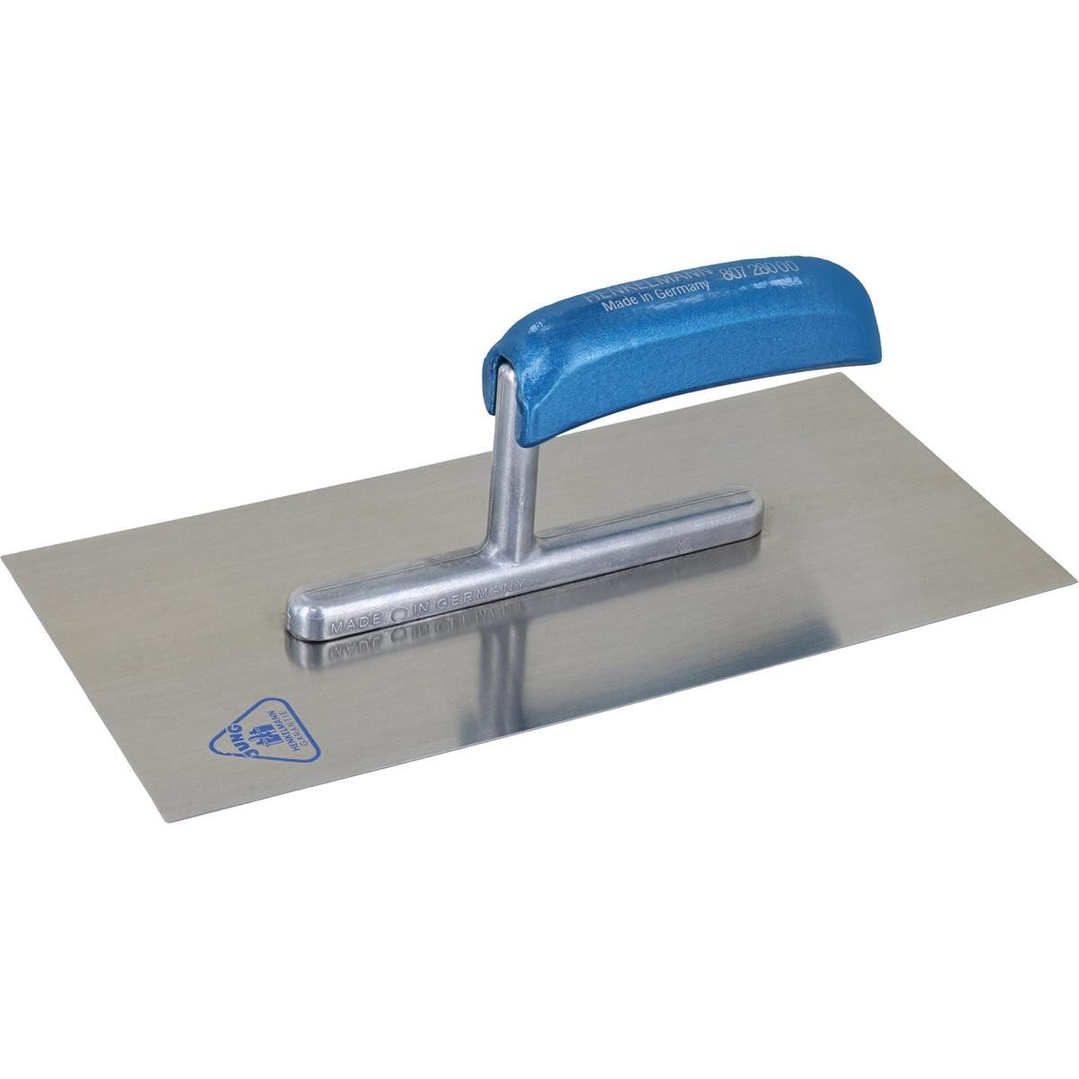 Jung Henkelmann Glättekelle Glättekelle mit gebogenem Griff 280 x 130 mm Blattstärke 0,7 mm