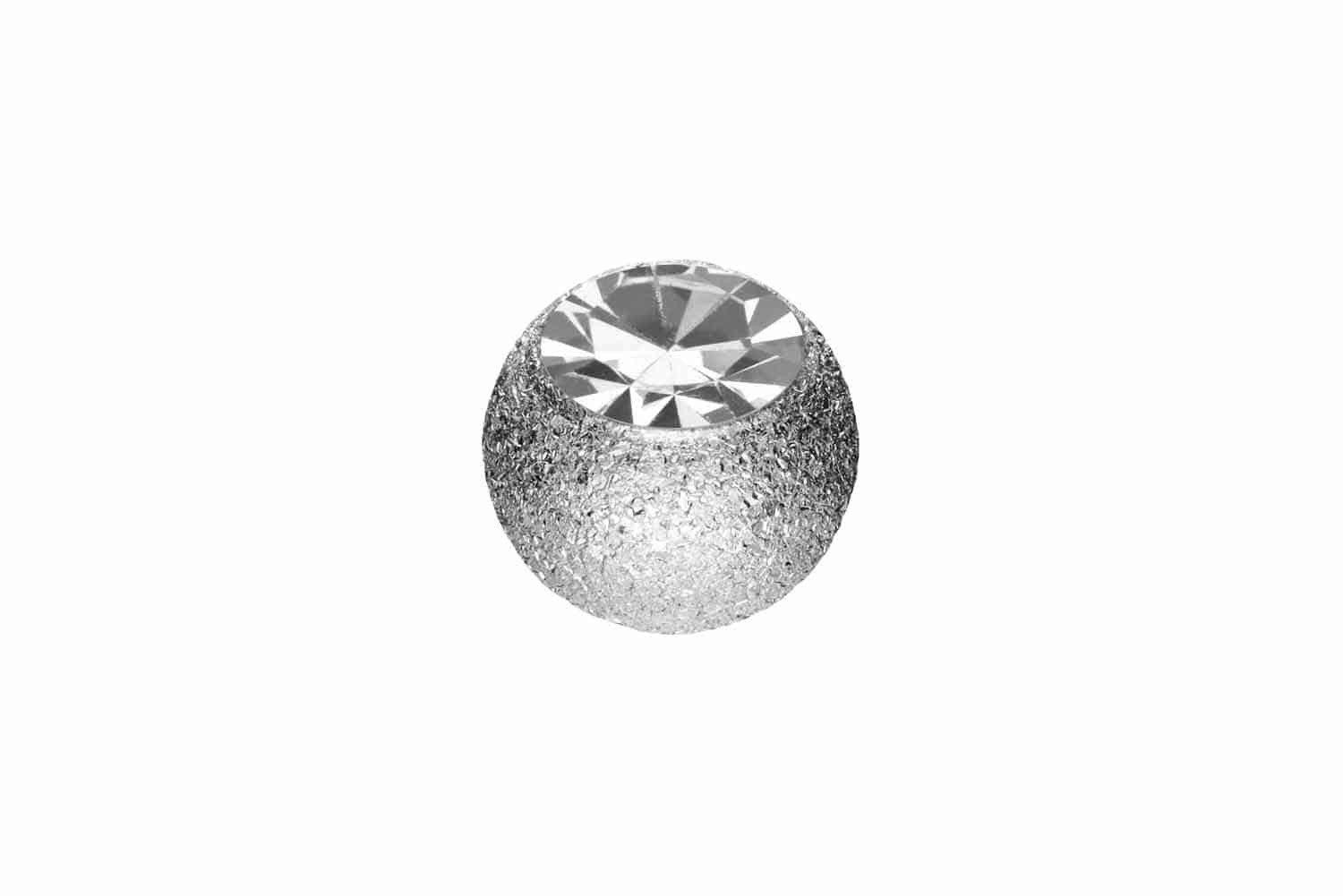 PIERCINGLINE Piercing-Set Chirurgenstahl Schraubkugel DIAMANTOPTIK + KRISTALL (Schraub-Aufsätze, 1-tlg)