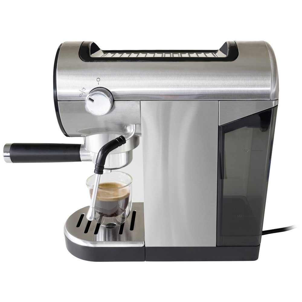 Piccopresso Espressomaschine 1 Schwarz Siebträger Edelstahl, mit Unold Espressomaschine Unold