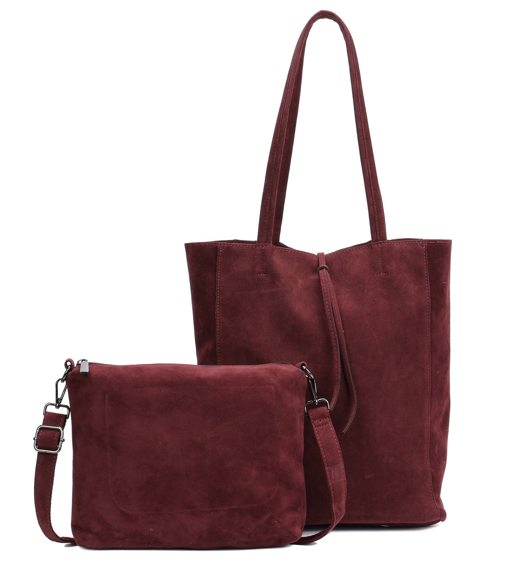 ITALYSHOP24 Schultertasche SET 2in1 Damen Tasche günstig online kaufen
