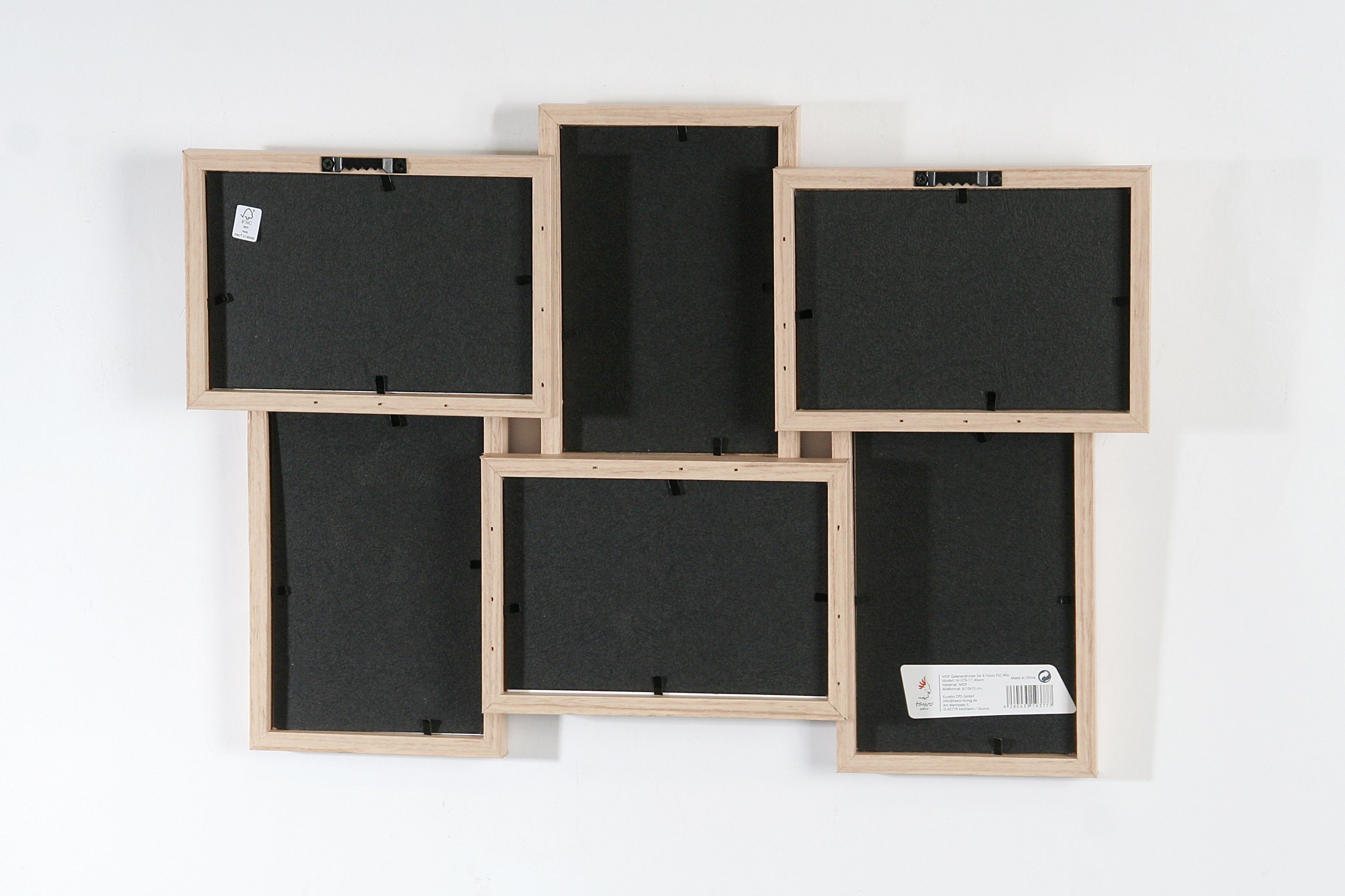 Paket] Bilderrahmen Schwarz Matt CLAMARO 53G Neo Collage nach Maß modern  Holz