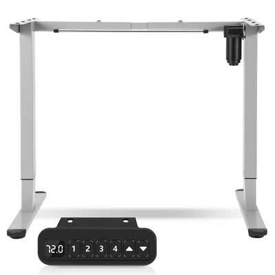 Randaco Schreibtisch höhenverstellbares Schreibtischgestell 71-119cm Grau, Stahl