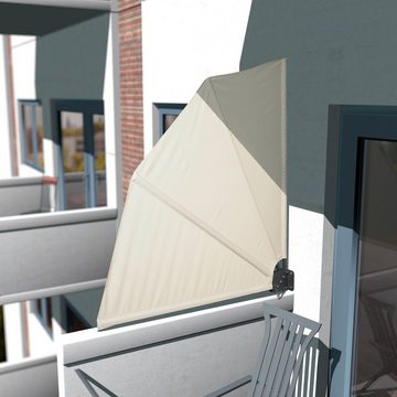 KONIFERA Sichtschutzfächer Balkonfächer/ Markise für Balkon BxH: 140x140 cm, klappbar
