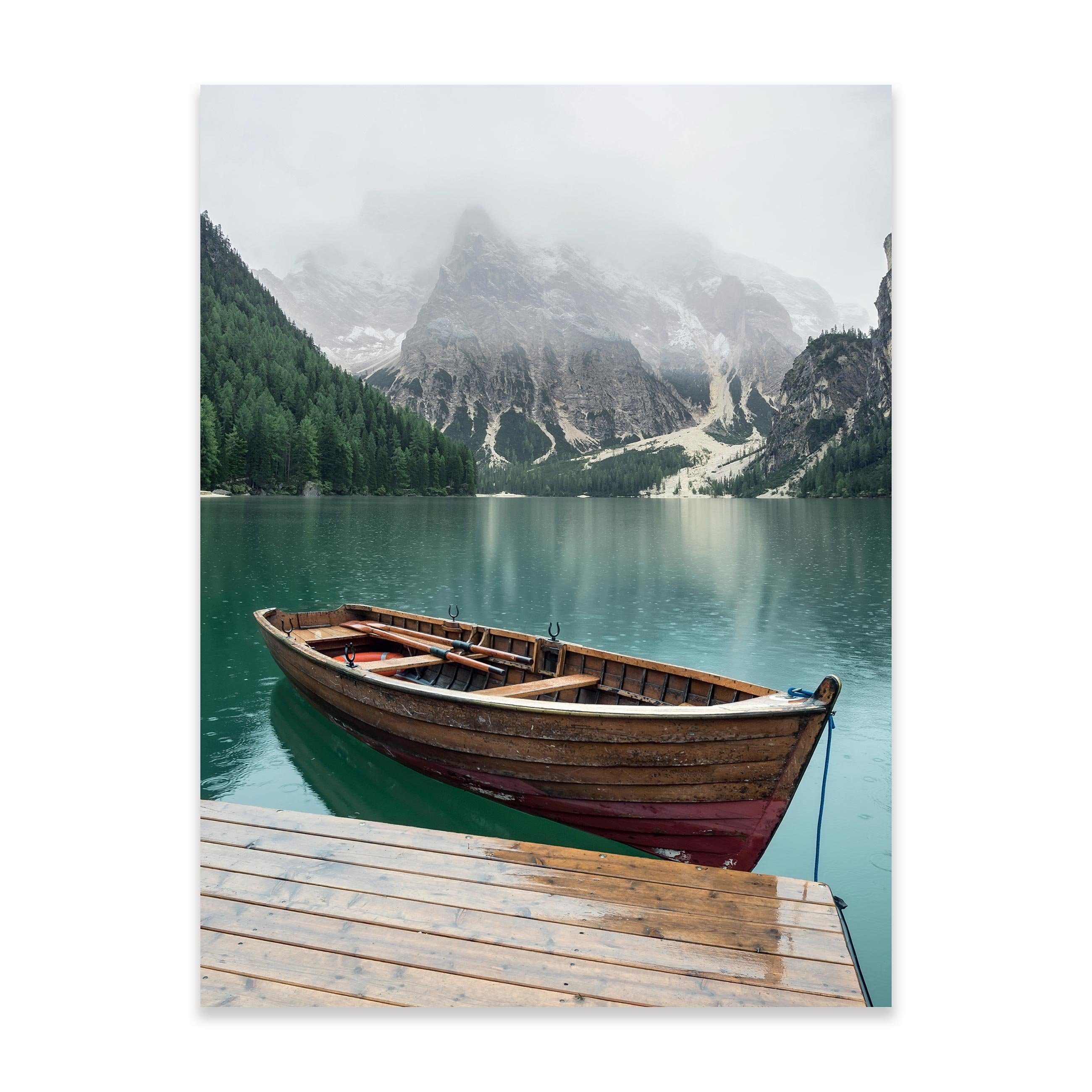 Wallarena Poster Boot Natur Berge Wohnzimmer günstig online kaufen