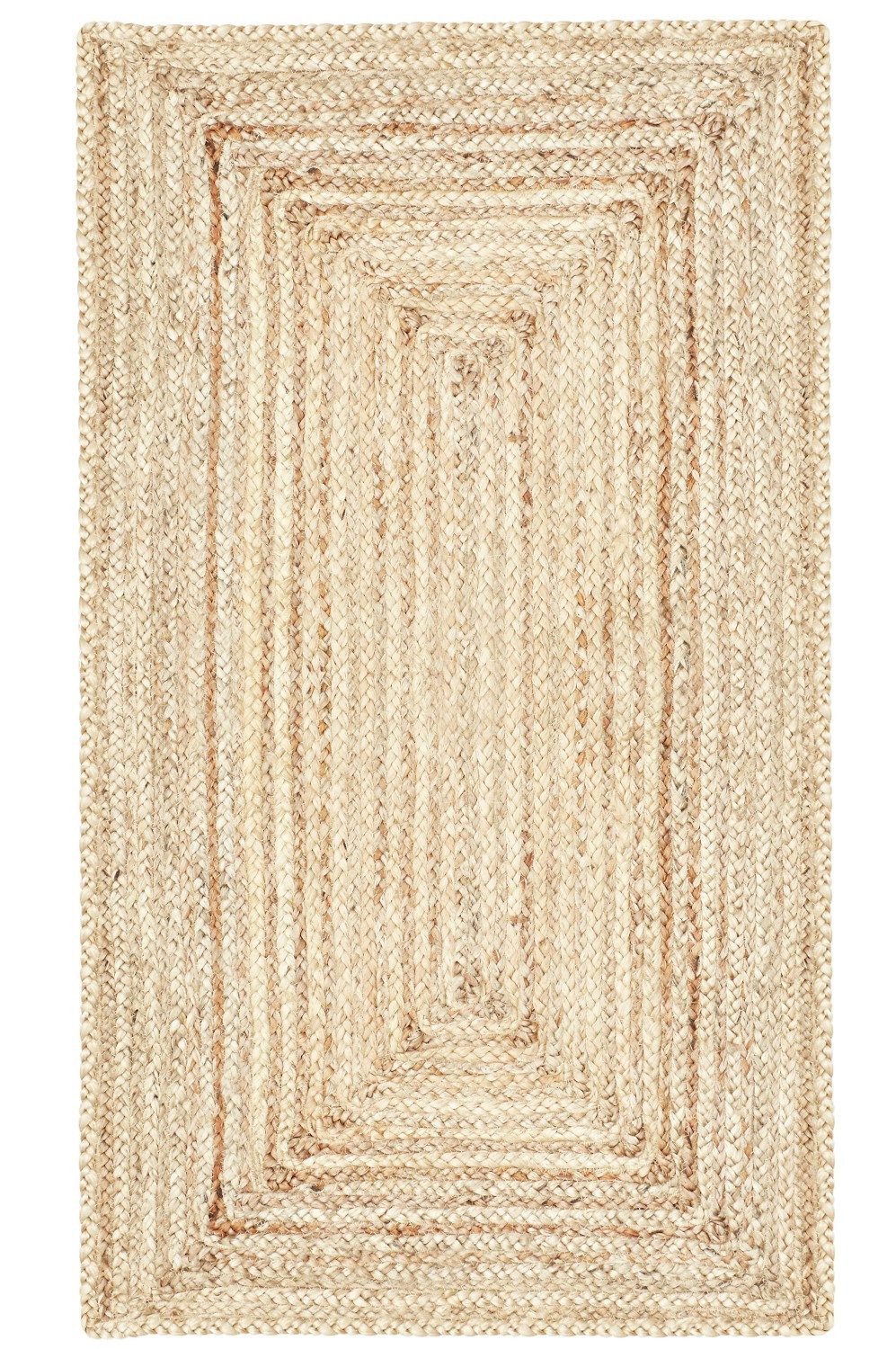 Marrakesch Orient & Mediterran Interior Teppich Jute-Teppichläufer Nora, handgefertigt aus Jute in Natur-Beige 110 cm, Höhe: 10 mm, Handarbeit