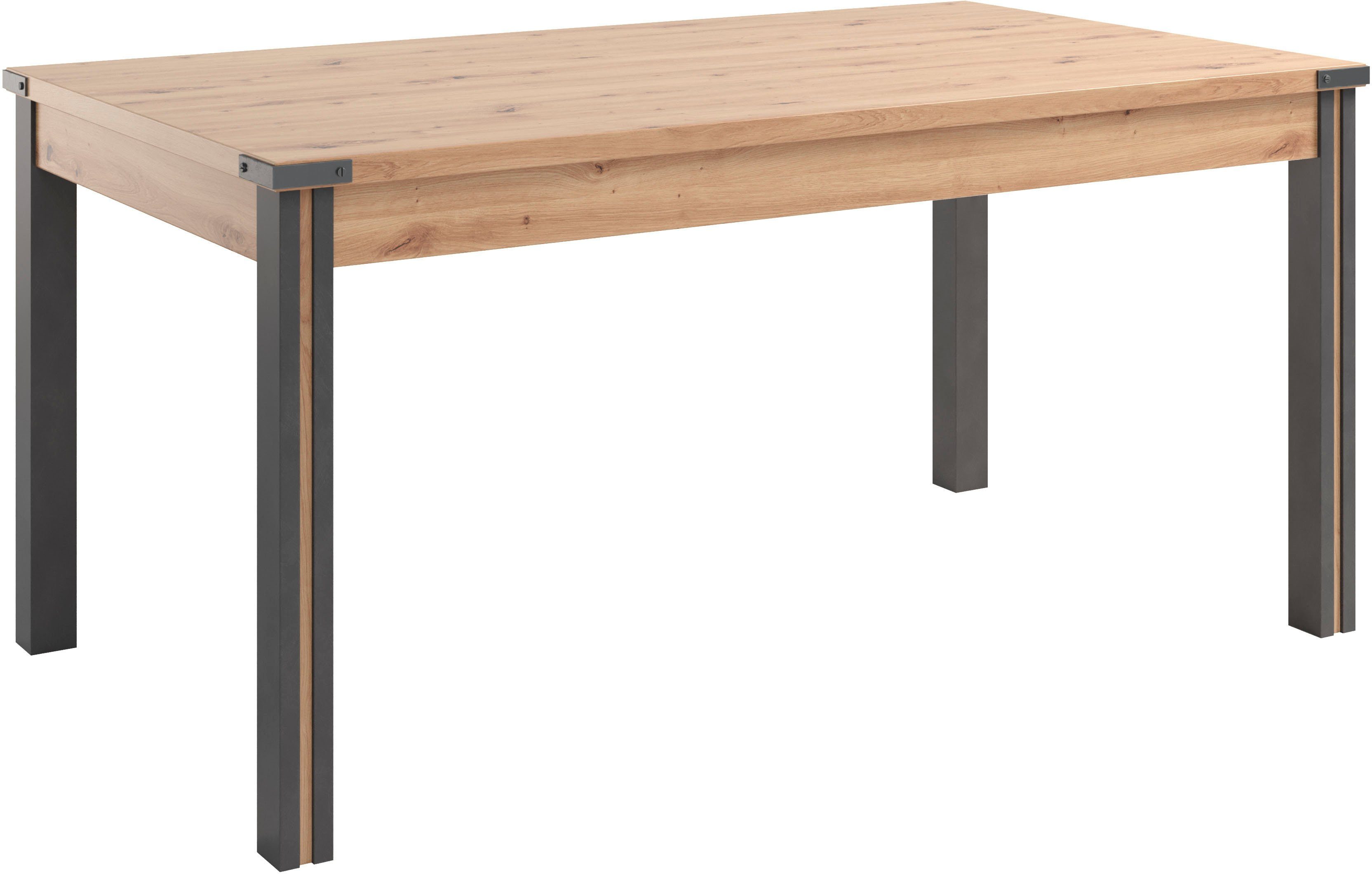 Home affaire Esstisch Mia (1-St), Esszimmertisch, rechteckige Form - (B/T/H) 160/90/77 cm