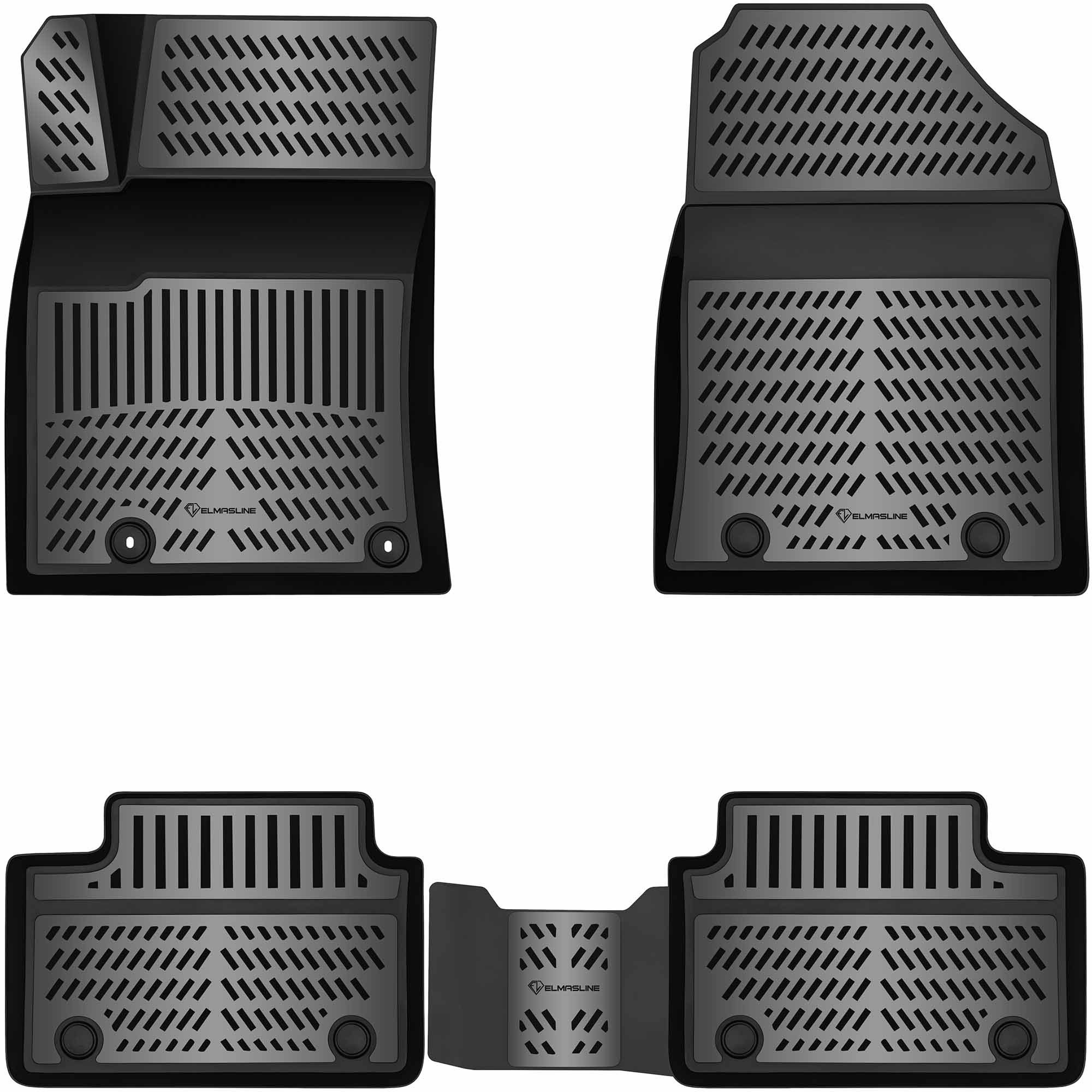 ELMASLINE Auto-Fußmatten Gummi (4 St), für HYUNDAI i30 (2017-2025) PD - 3D Gummimatten - Zubehör - Hoher Rand, 2017, 2018, 2019, 2020, 2021, 2022, 2023, 2024, 2025