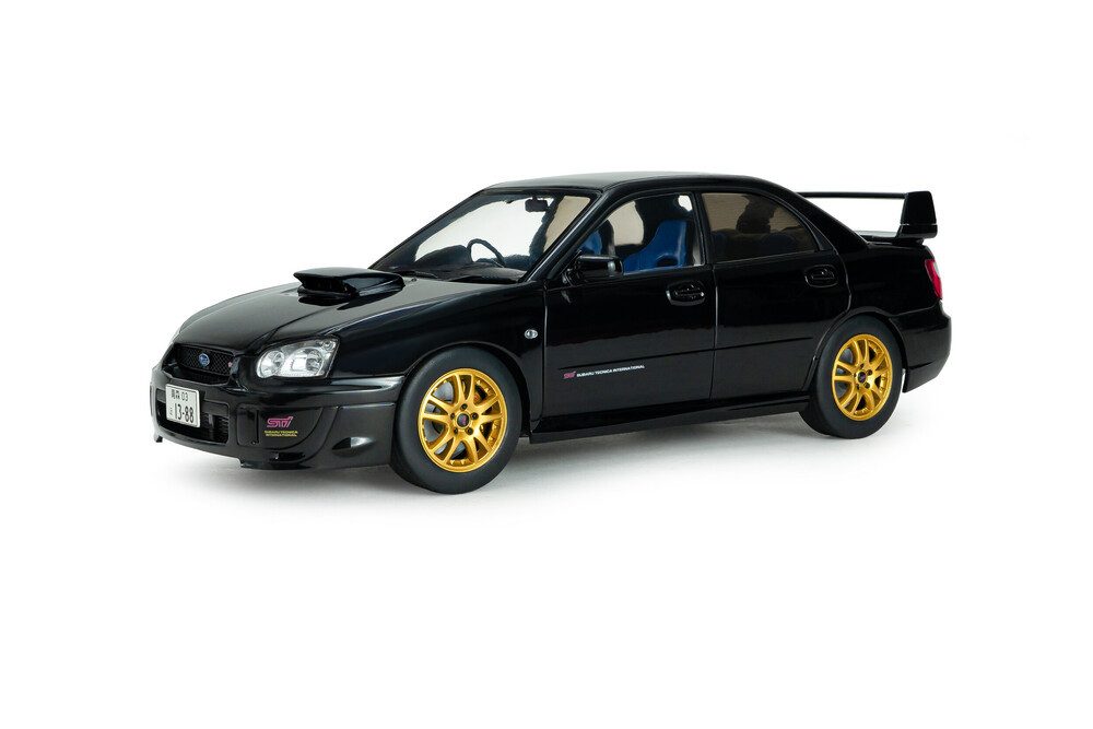 Solido Modellauto Subaru Impreza WRX STI 2004 schwarz metallic, Maßstab 1:18