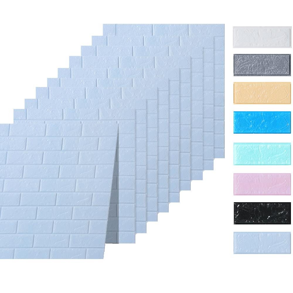 HOOZ Wandpaneel Wandpaneele 3D Design Ziegelsteinoptik selbstklebend 77x70x0,5 cm, BxL: 77x70 cm, (10-tlg)