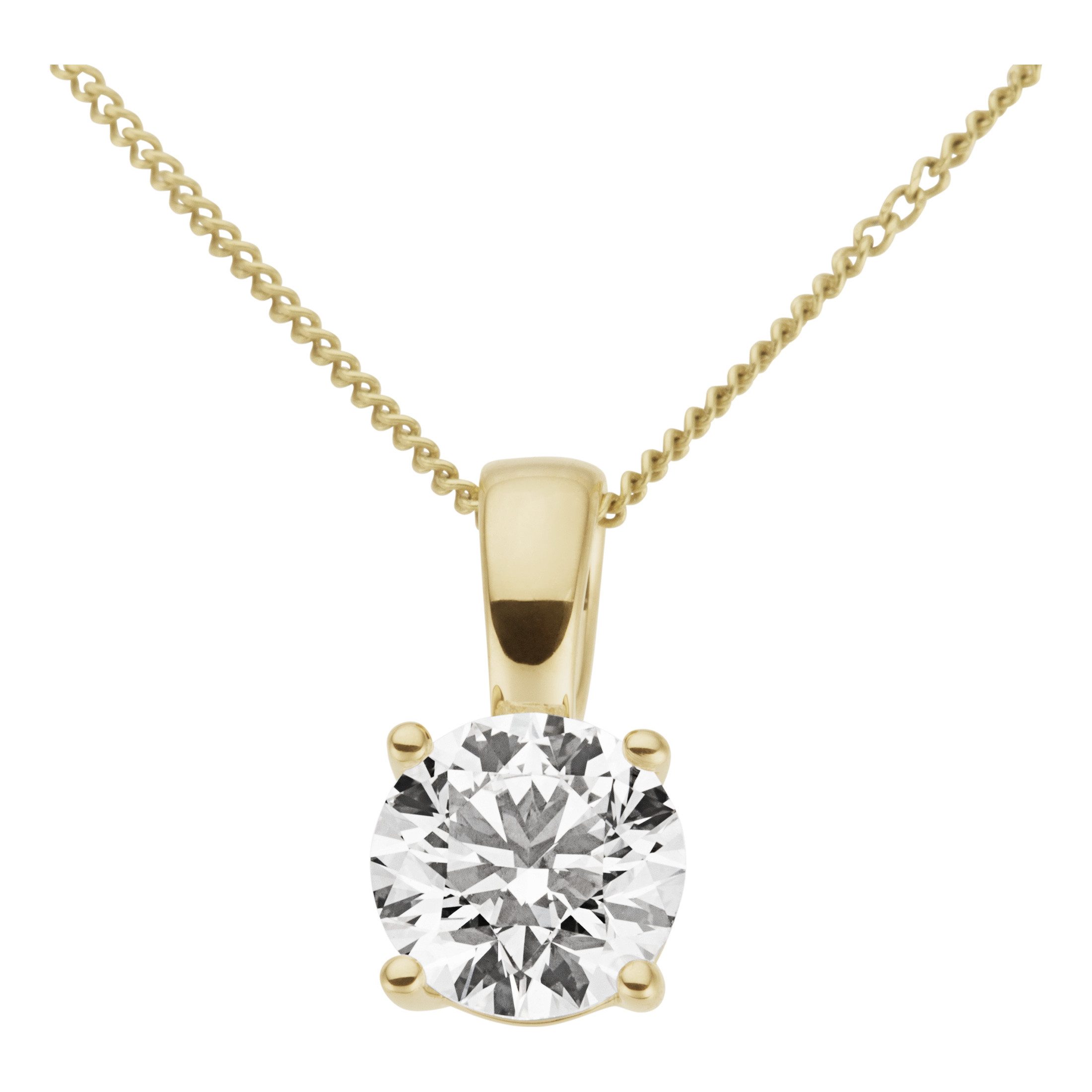 Kettenanhänger Schmuck Geschenk Gold 333 Halsschmuck Anhänger Solitär Lab Grown