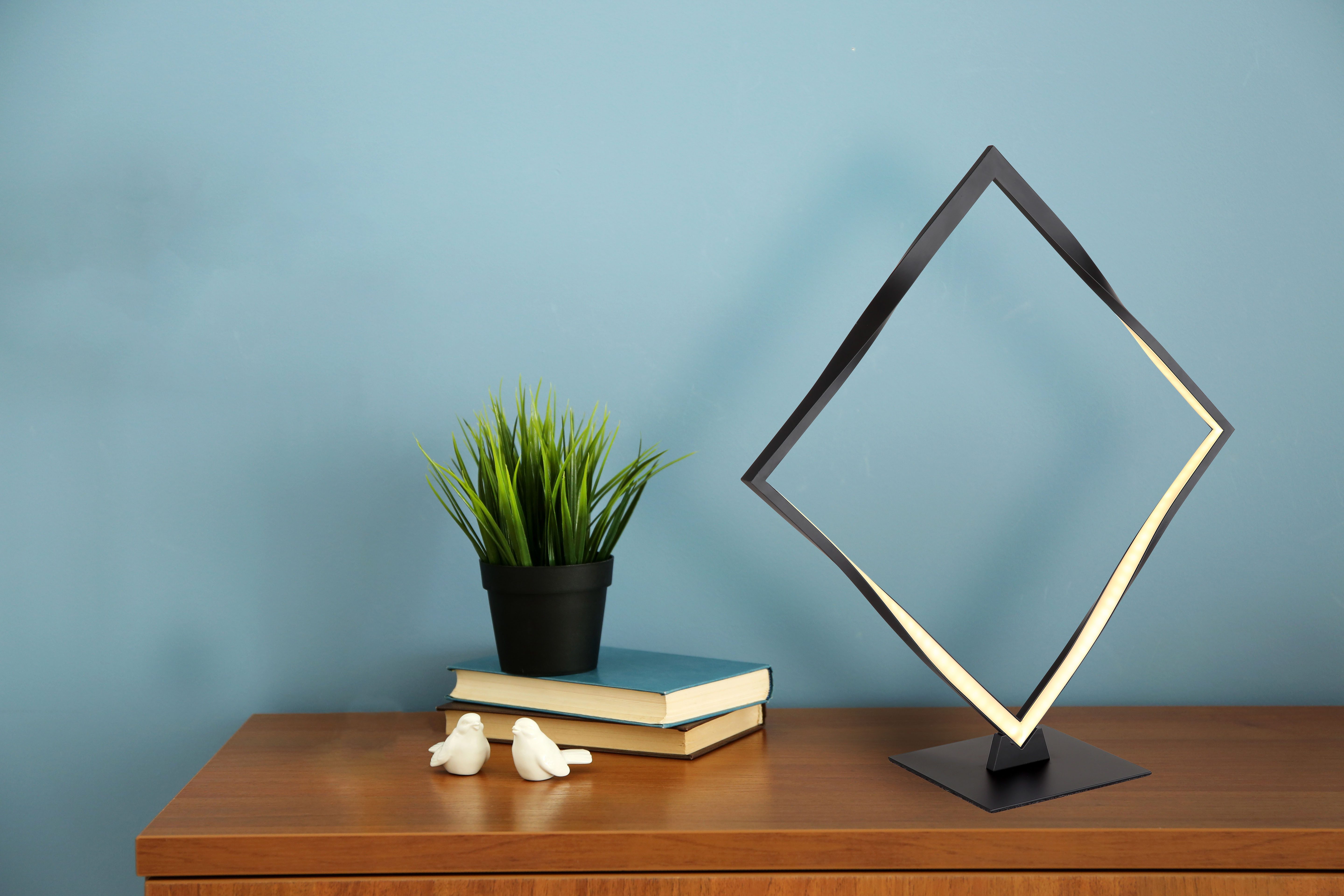 GLOBO LIGHTING LED Tischleuchte MAXXY, LED fest integriert, Warmweiß, Tischlampe/schwarz/3000K/Wohnzimmer/Schlafzimmer/modern