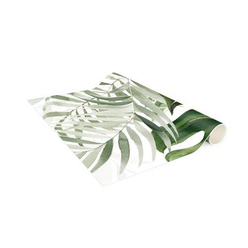 Läufer Teppich Vinyl Flur Küche Tropical funktional lang modern, Bilderdepot24, Läufer - grün glatt