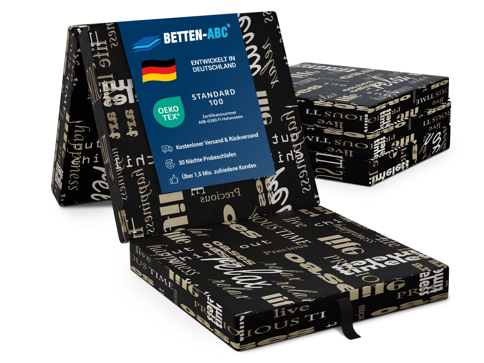 Klappmatratze Samba Faltmatratze, Sun Garden, 9 cm hoch, Gästematratze günstig online kaufen