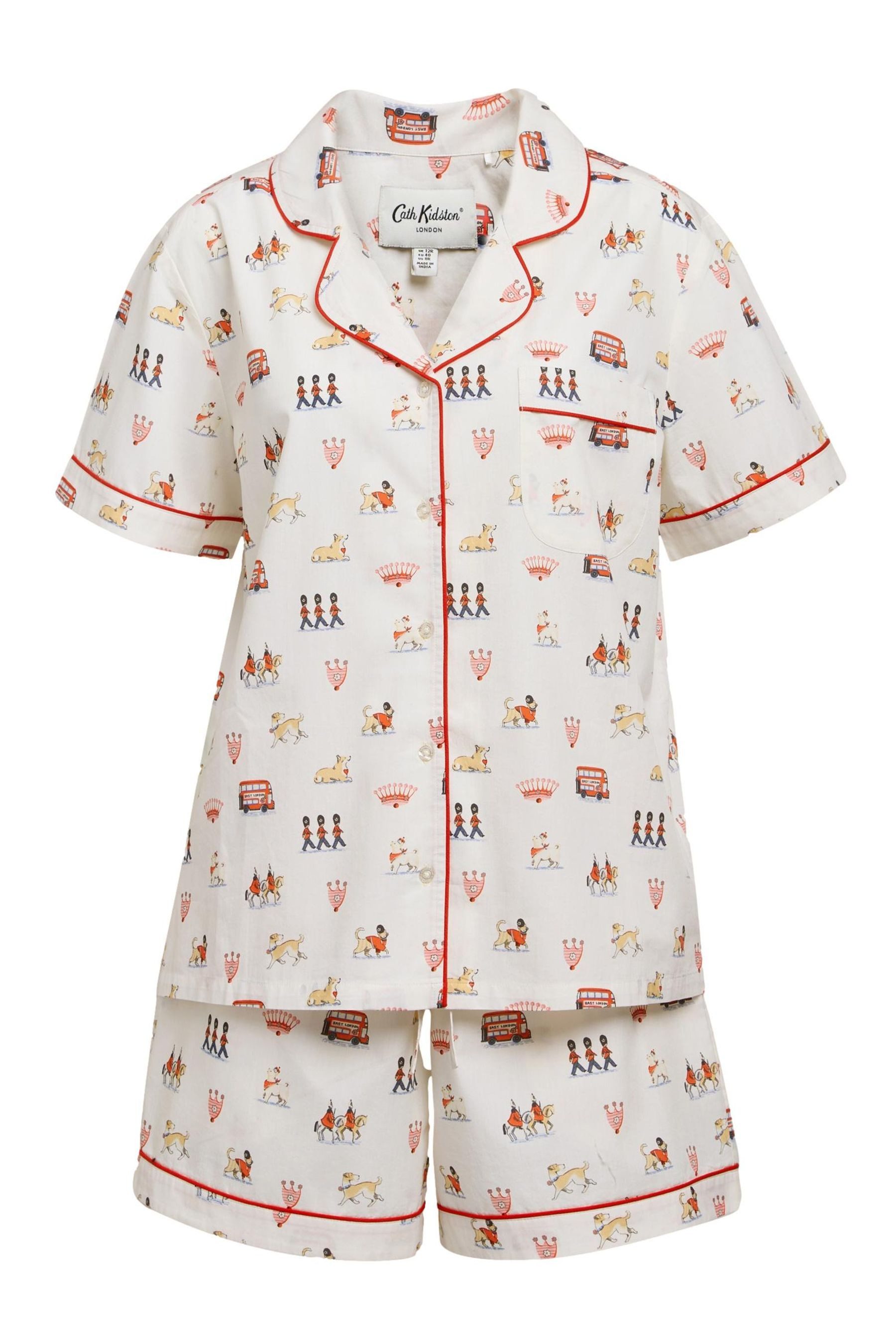 Cath Kidston Pyjama Cath Kidston Shorts-Set mit Knopfleiste (2 tlg)