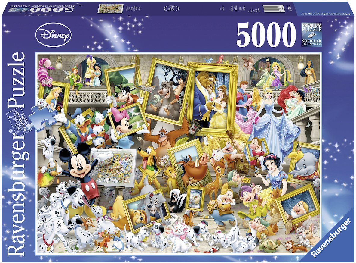 Ravensburger Puzzle Disney, Micky als Künstler, 5000 Puzzleteile, Made in Germany, FSC® - schützt Wald - weltweit