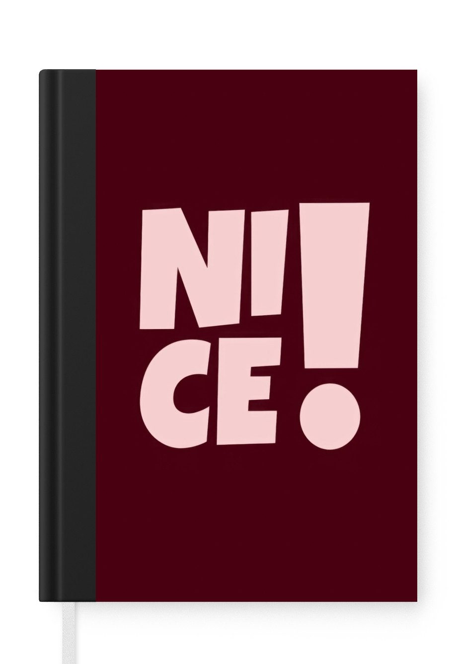 MuchoWow Notizbuch Nett - Ausrufezeichen - Rot, Notebook, Notizblock a5, Tagebuch, Journal Liniert