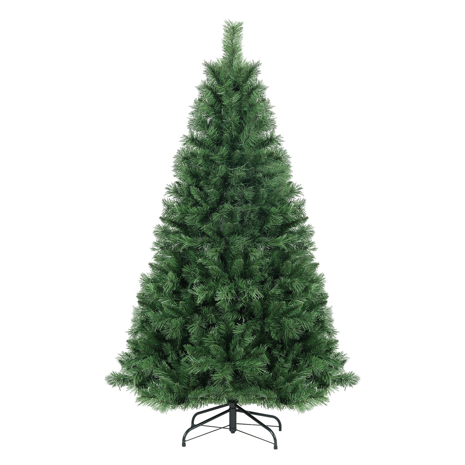 Salcar Künstlicher Weihnachtsbaum PVC Weihnachtsbaum Künstlich Tannenbaum Christbaum mit Metallständer, mit Automatisches Aufklappsystem, 150cm mit 408 Spitzen