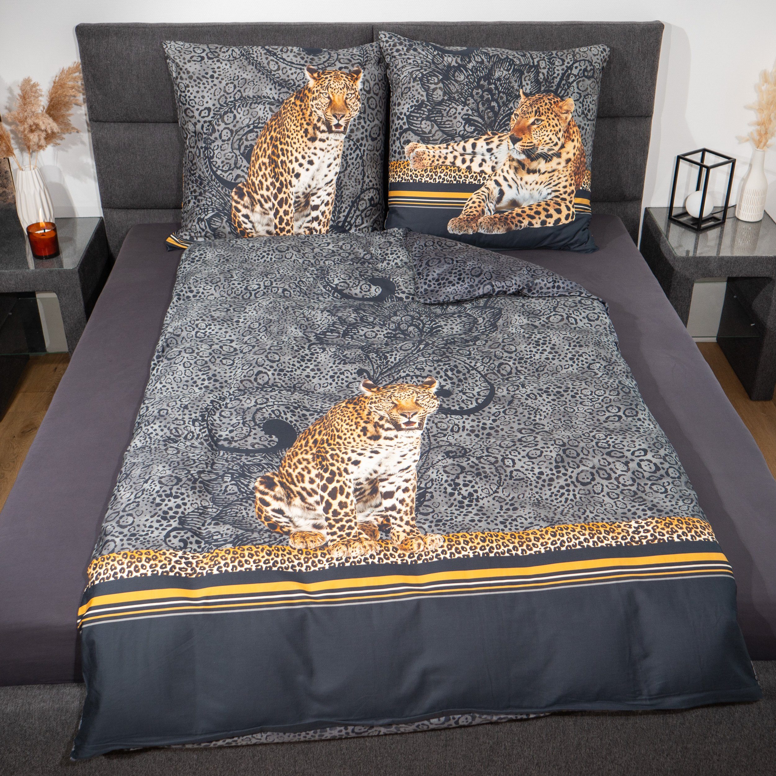 Traumschloss Bettwäsche Mako-Baumwolle, Mako-Satin, 2 teilig, Leopard Großk günstig online kaufen