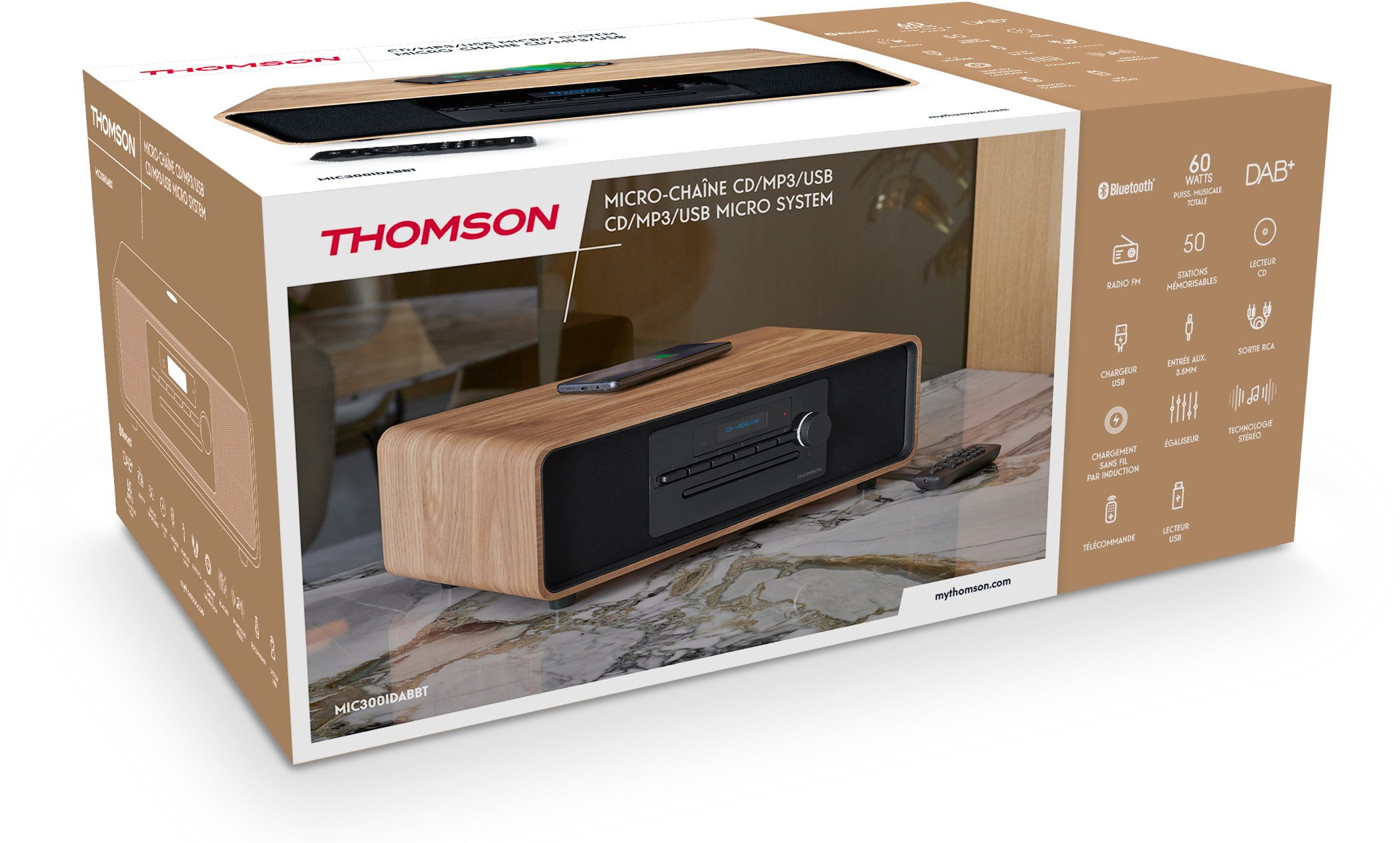 Thomson Bluetooth Kompaktanlage Induktion MIC300IDABBT USB DAB+ Radio TH388671 Kompaktanlage