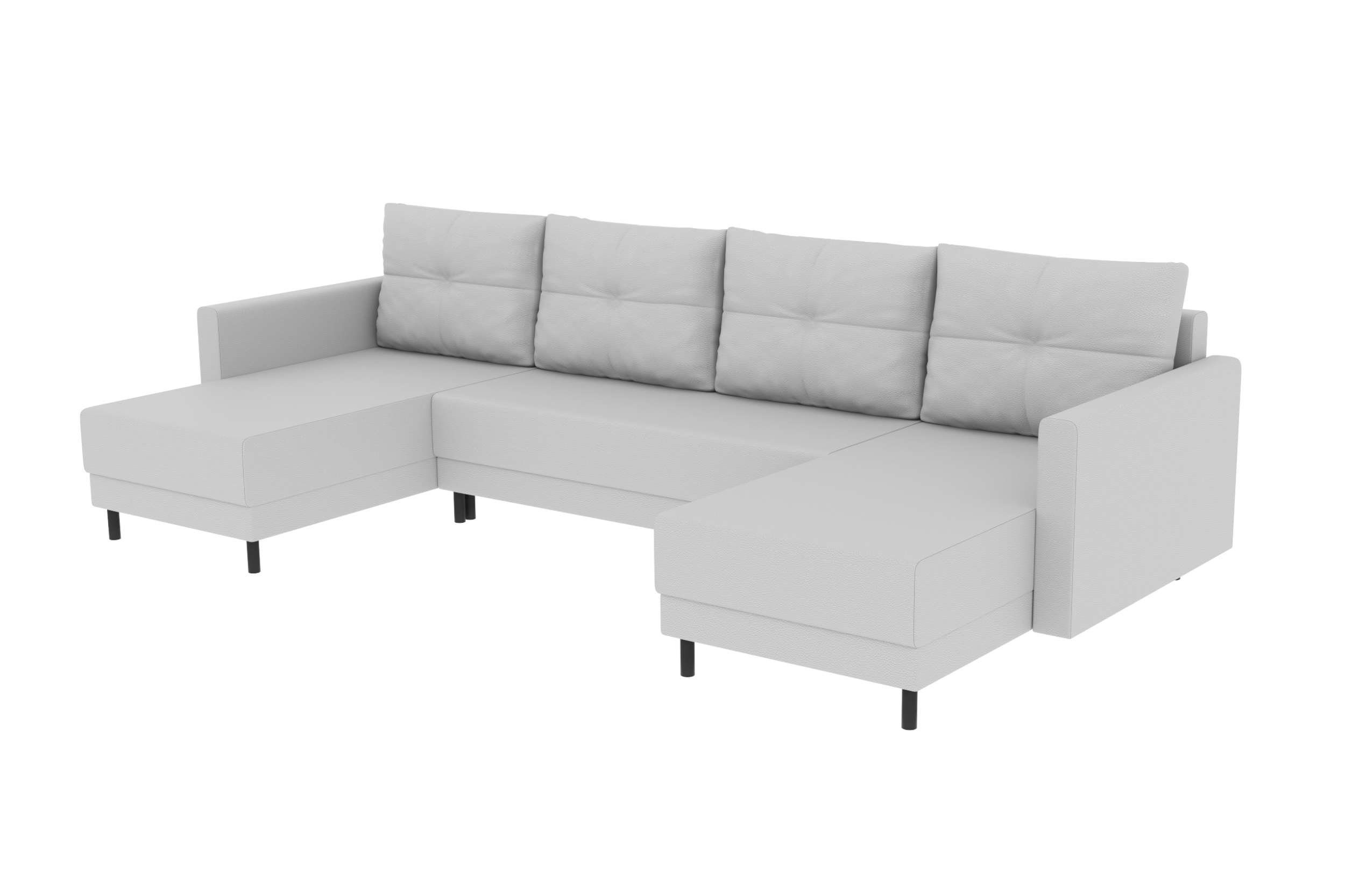 U-Form, Design Sitzkomfort, Bettkasten, mit Sofa, Wohnlandschaft Selena, Modern Stylefy Eckcouch, mit Bettfunktion,