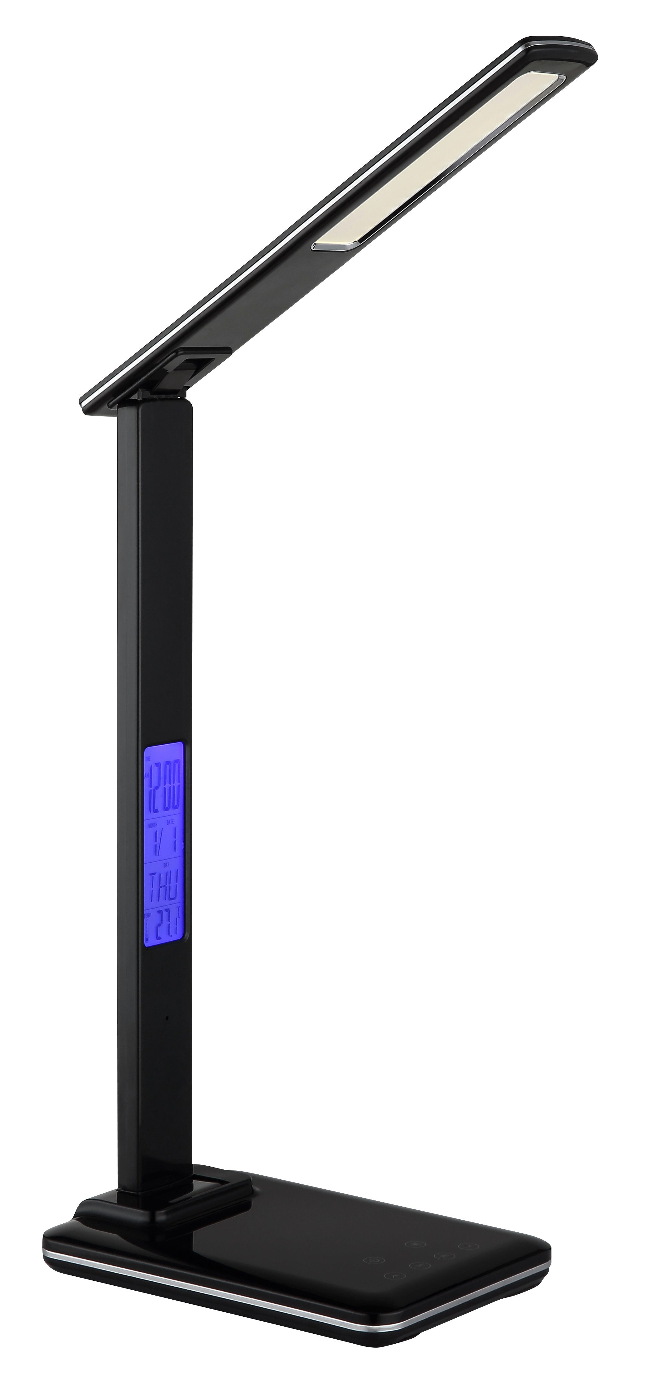 Hanseatic LED Tischleuchte TL-CCT, Dimmfunktion, Farbsteuerung, Kalenderfunktion, Leuchtdauer einstellbar, Temperaturanzeige, Timerfunktion, mehrere Helligkeitsstufen, LED fest integriert, warmweiß - kaltweiß, Schreibtischleuchte, Office Lampe, CCT, Timer, Uhr