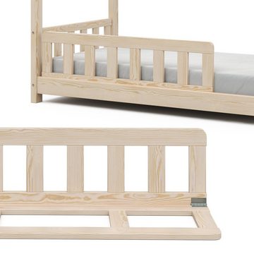 VitaliSpa® Bettschutzgitter Rausfallschutz für Kinderbett 120cm Natur