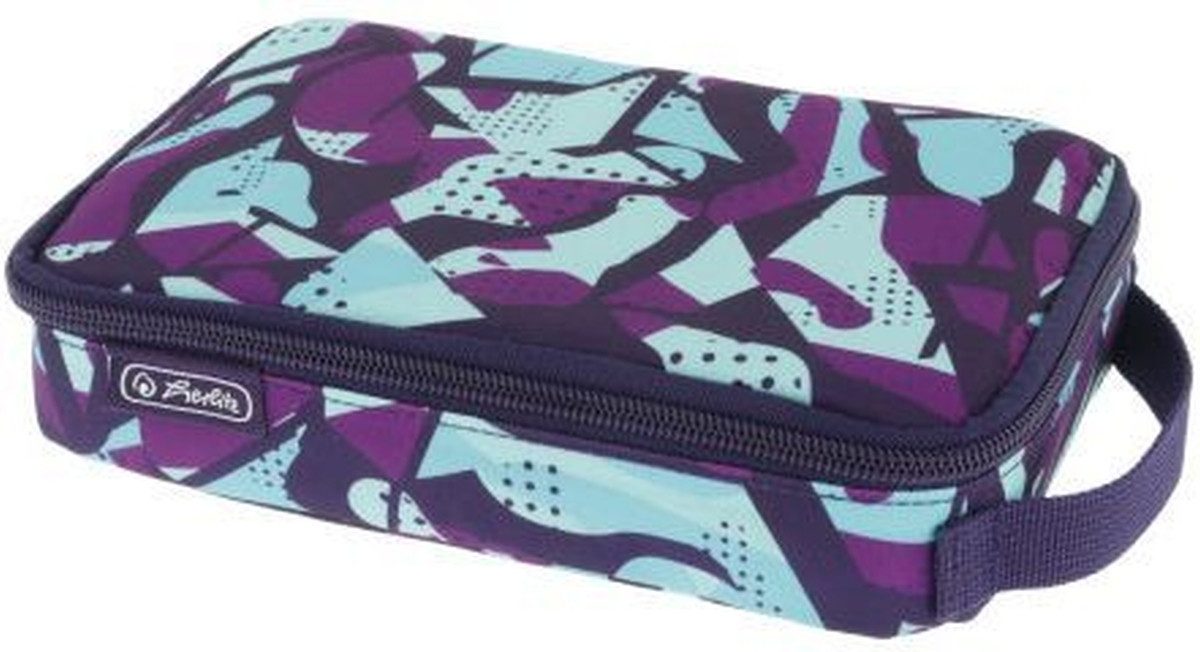 Herlitz Federtasche Schüleretui Faulenzer 2 Go Polyester 210x60mm CamoPurple (2 Stück)