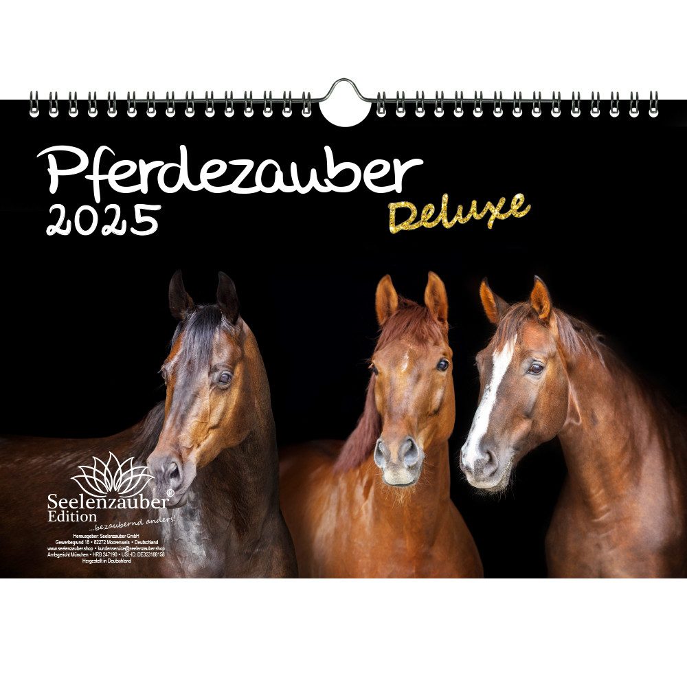  Seelenzauber Wandkalender Pferdezauber DELUXE DIN A4 Kalender für 2025 Motiv 
