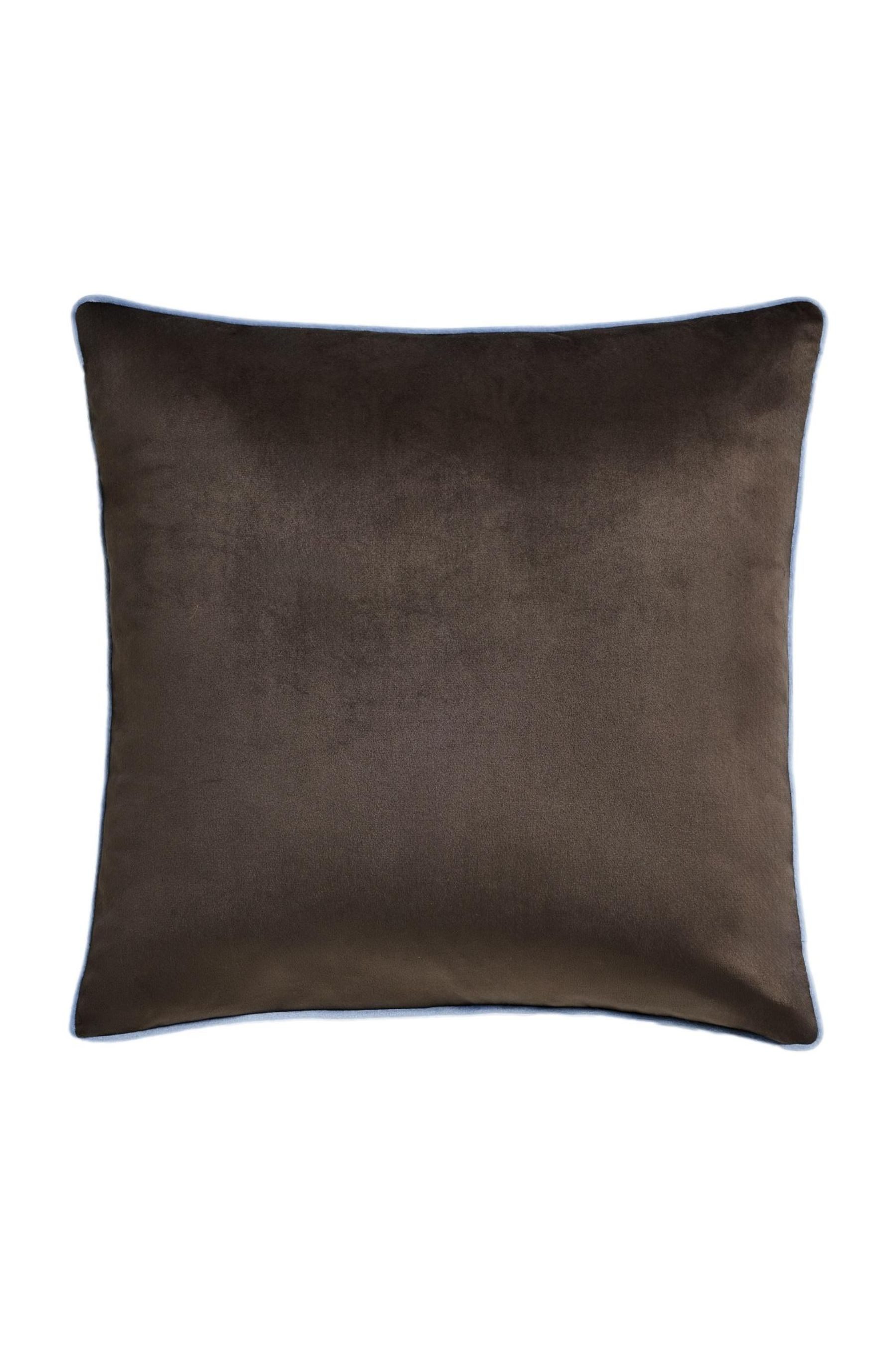 Dekokissen Kissen aus Mattsamt mit Kontrastbiesen, 59 x 59 cm