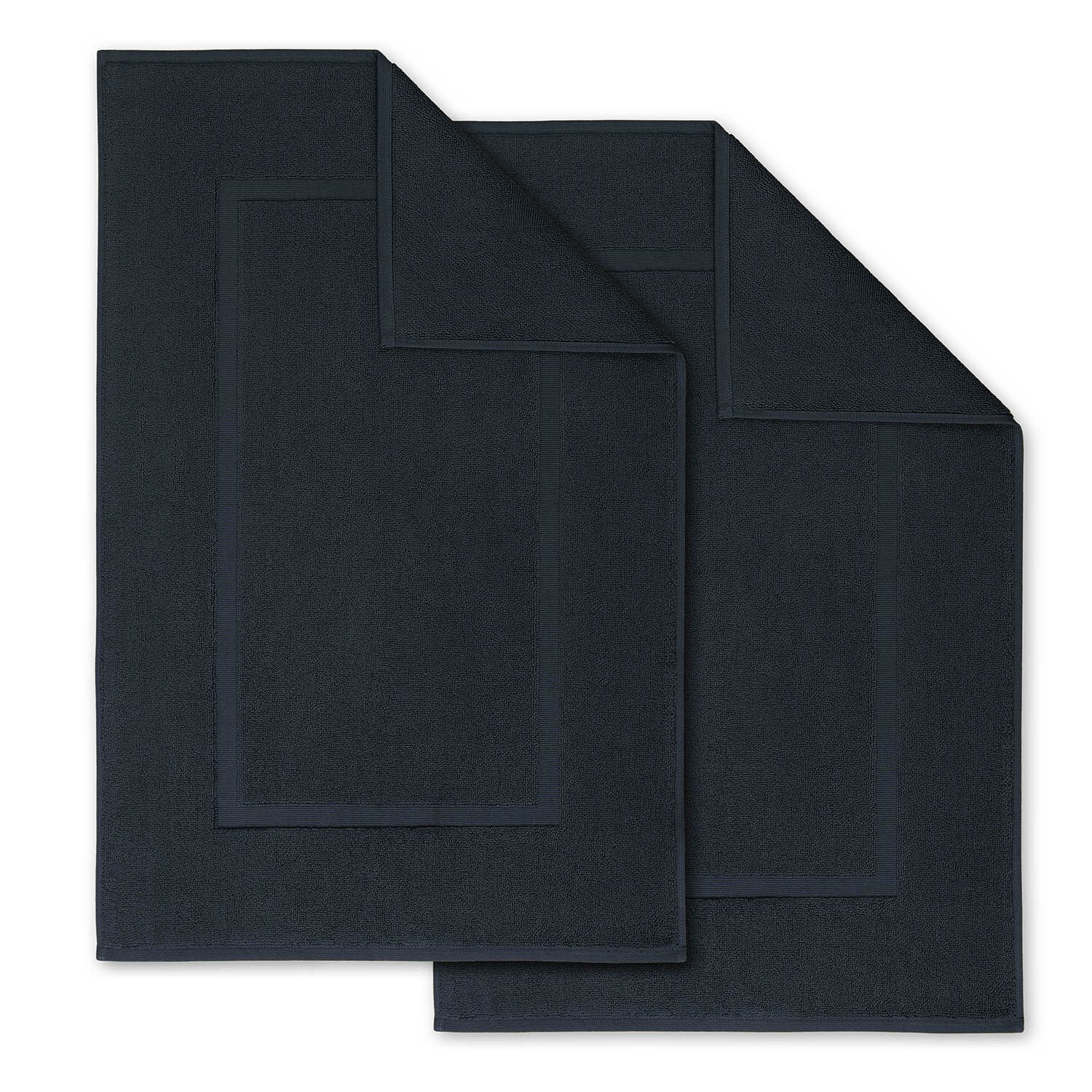 Blumtal Badematte Premium Frottier, schnell trocknend, strapazierfähig, Baumwolle, Rechteckig, 2. St, waschbarer Badvorleger 50x80cm, saugstark & weich