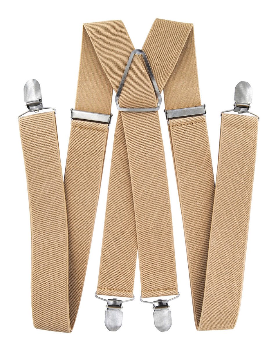 axy Hosenträger Herren Hosenträger 4 Stabile Clips X-Form 3,5cm Breit verstellbar und elastisch 120cm Lang