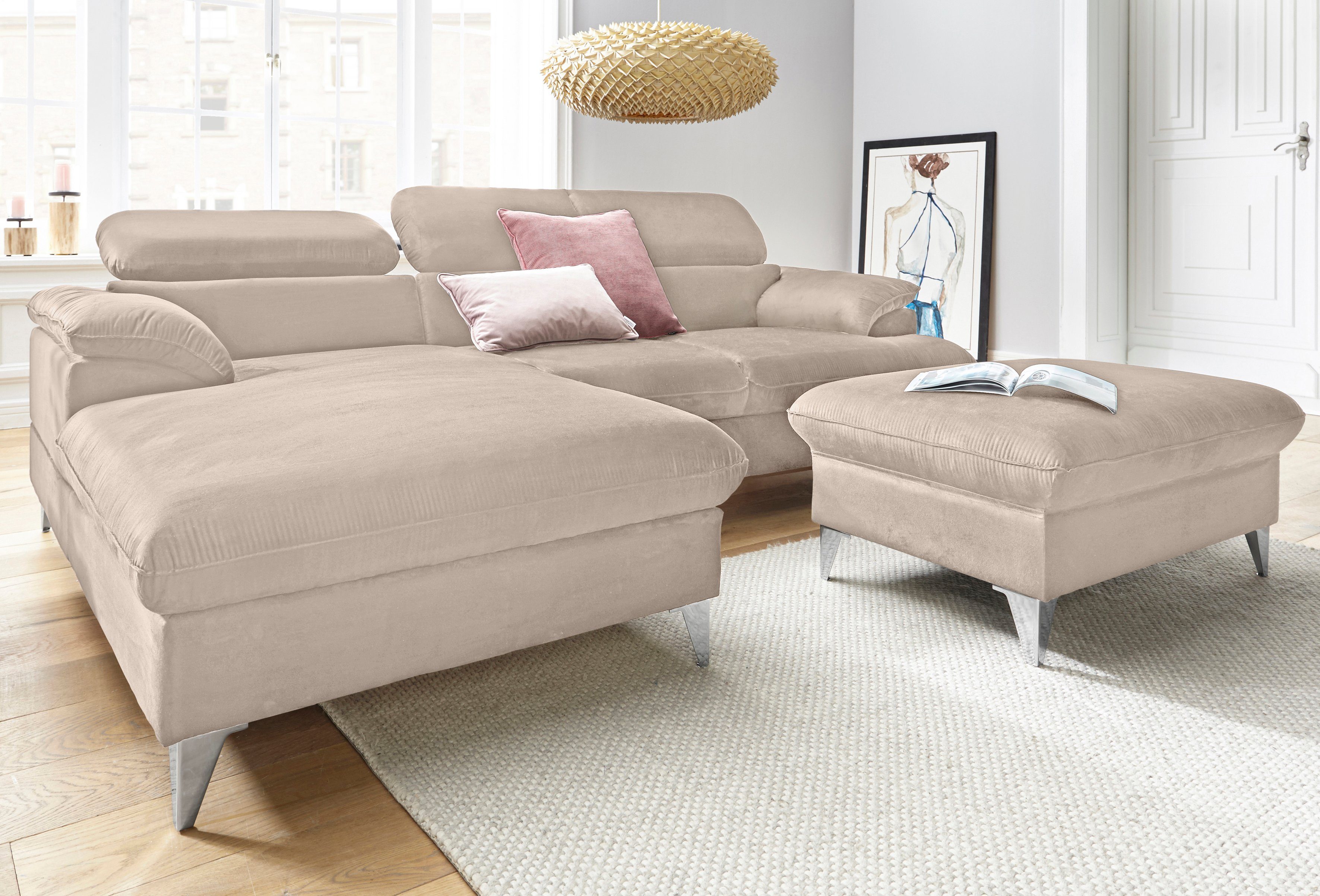 COTTA Polstergarnitur "Caluso L-Form", (2 tlg.), Set bestehend aus: Ecksofa günstig online kaufen