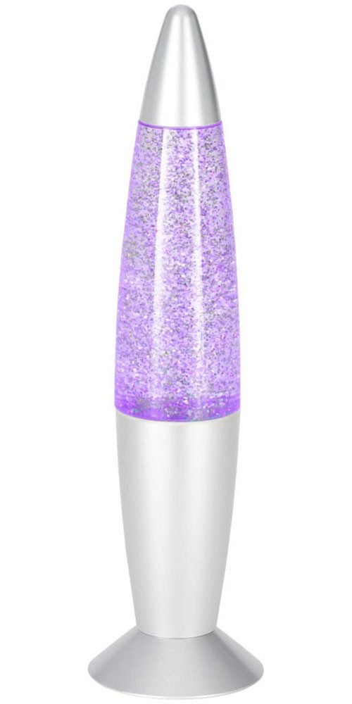 EGLO LED Tischleuchte GLITTER, RGB, LED fest integriert, LED Lavalampe Glitter, RGB Glitzerlampe mit Timer und Farbwechsel
