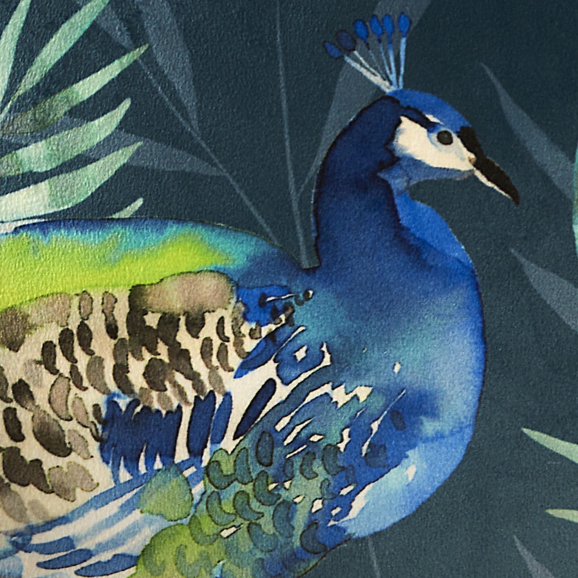 SOIRÉE Dekokissen Peacock Jungle, Dekokissen aus samtig weichem Stoff Kissenbezug ohne Füllung 43x43 cm