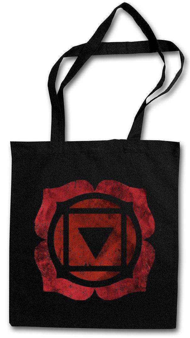 Beuteltasche Chakra Muladhara Root Stofftasche Wurzelchakra Vier Blätter Mystik