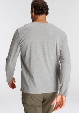 Man's World Langarmshirt (Packung, 3-tlg., 3er-Pack) aus reiner Baumwolle