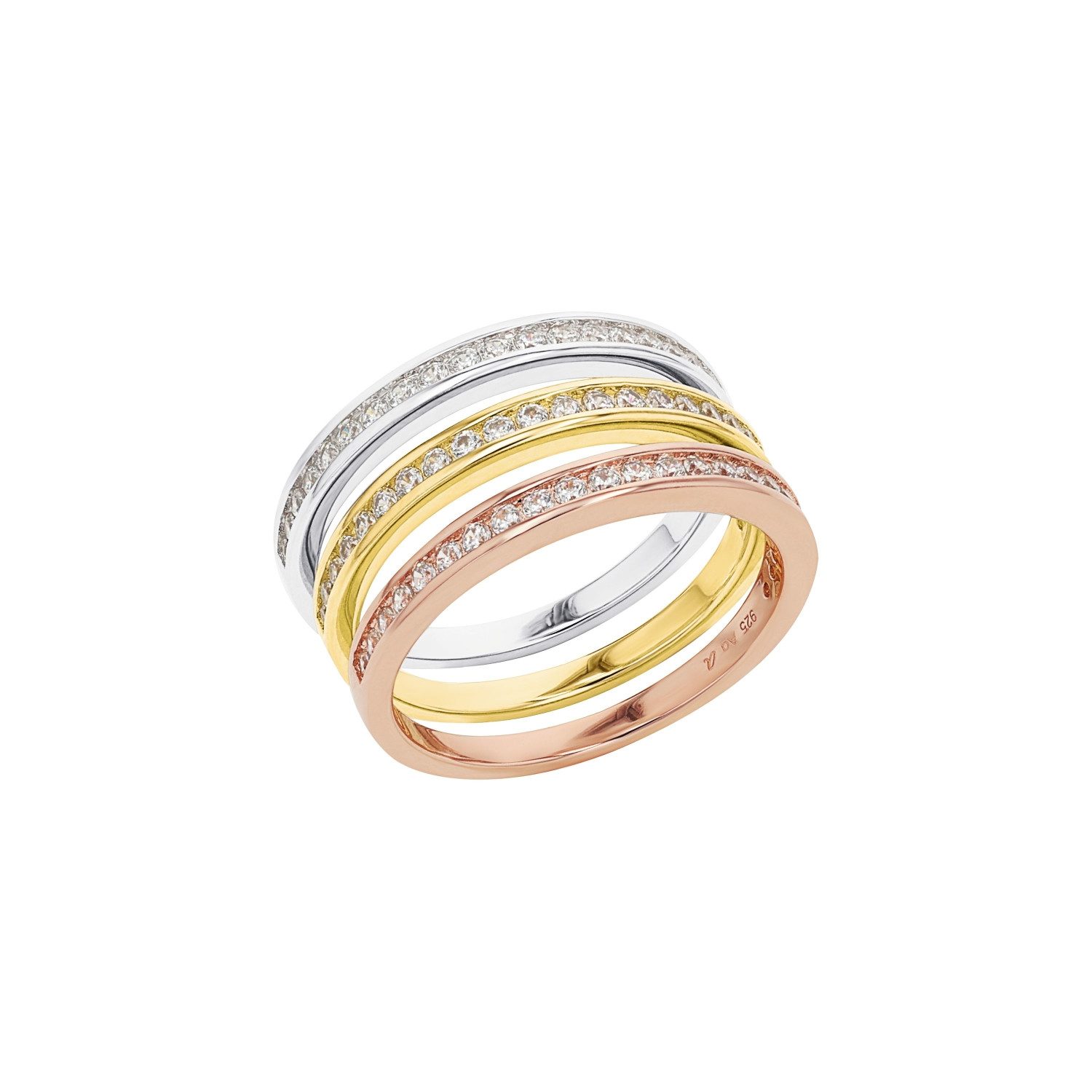 Amor Ring-Set (Set, 3-tlg), mit Zirkonia (synth)
