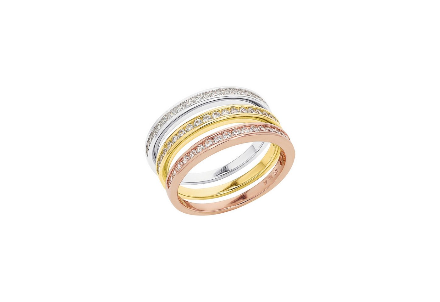 Amor Ring-Set (Set, 3-tlg), mit Zirkonia (synth)