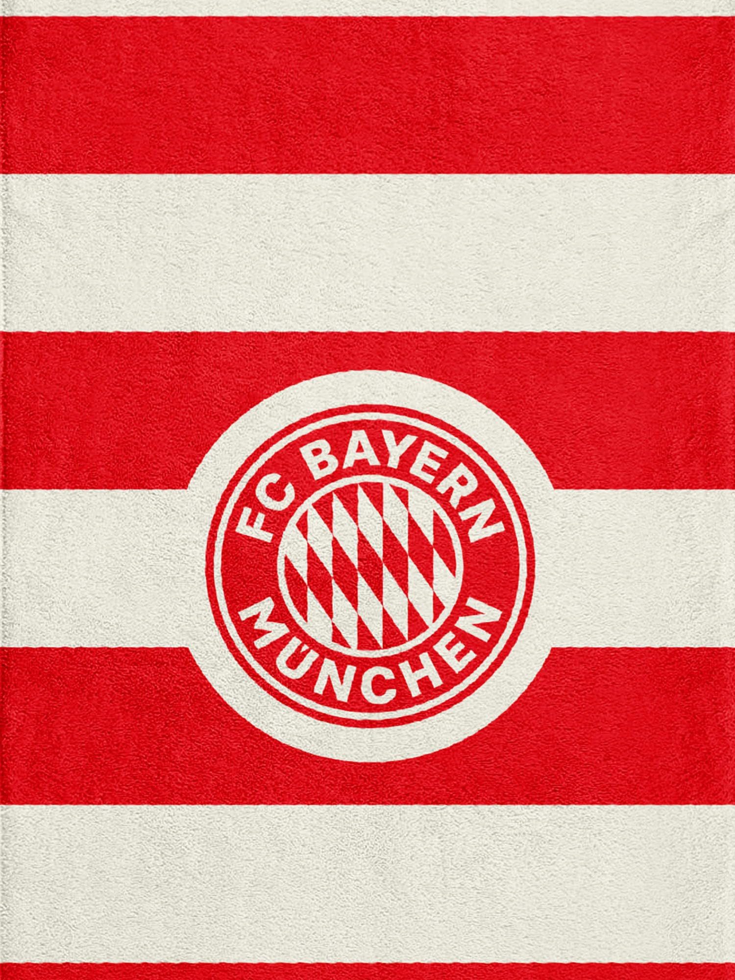 FC Bayern München Badetuch FC Bayern München Handtuch 50x100 cm (Rot/Weiß), Baumwolle