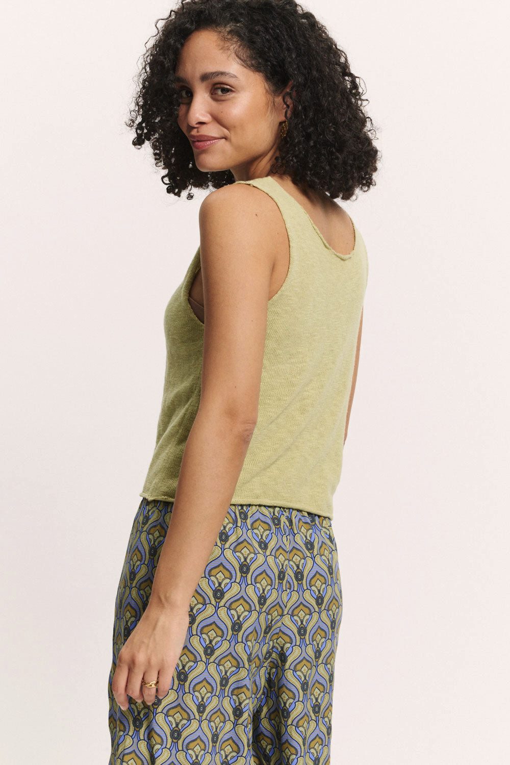Tranquillo Shirttop Strick-Top Claraa Slub Struktur GOTS Slub-Struktur
