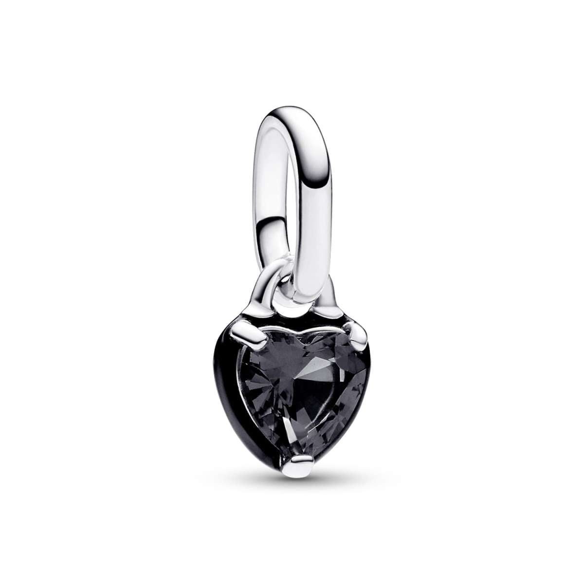 Pandora Kettenanhänger 793042C01, Anhänger Silber Schwarzes Chakra Herz
