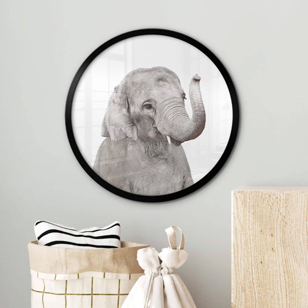 Poster Wandbild Poster Kinderzimmer Deko Safari Tiere Baby Elefant Sisi&Seb