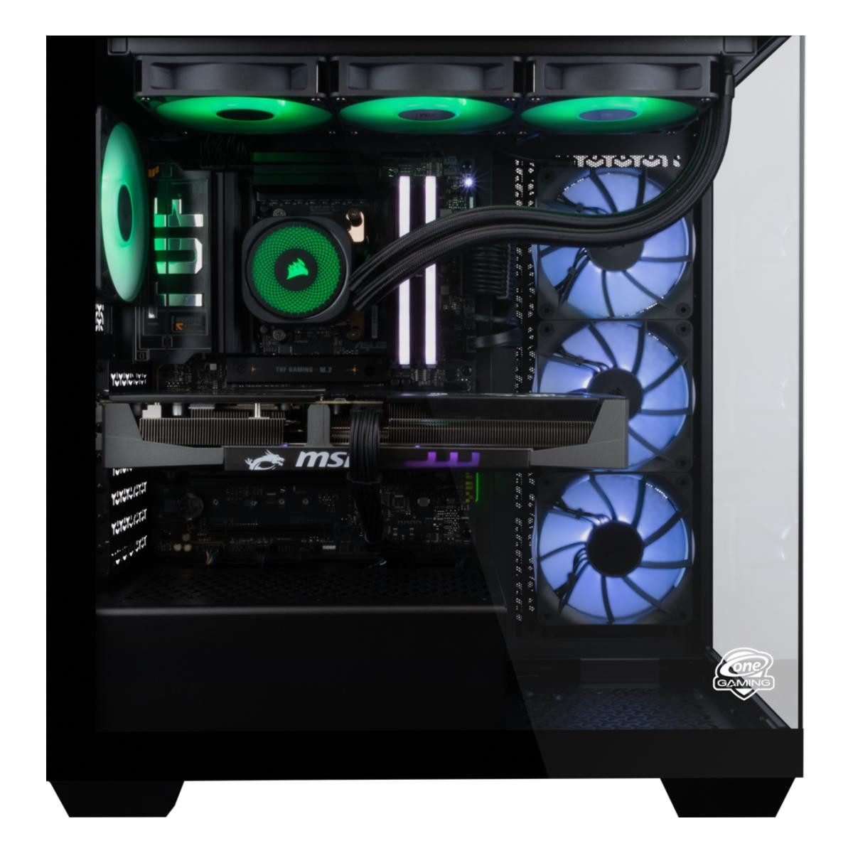 ONE GAMING High End PC AN036 - Corsair Edition Gaming-PC (AMD Ryzen 7 9700X, GeForce RTX 5070, 32 GB RAM, 1000 GB SSD, Luftkühlung)