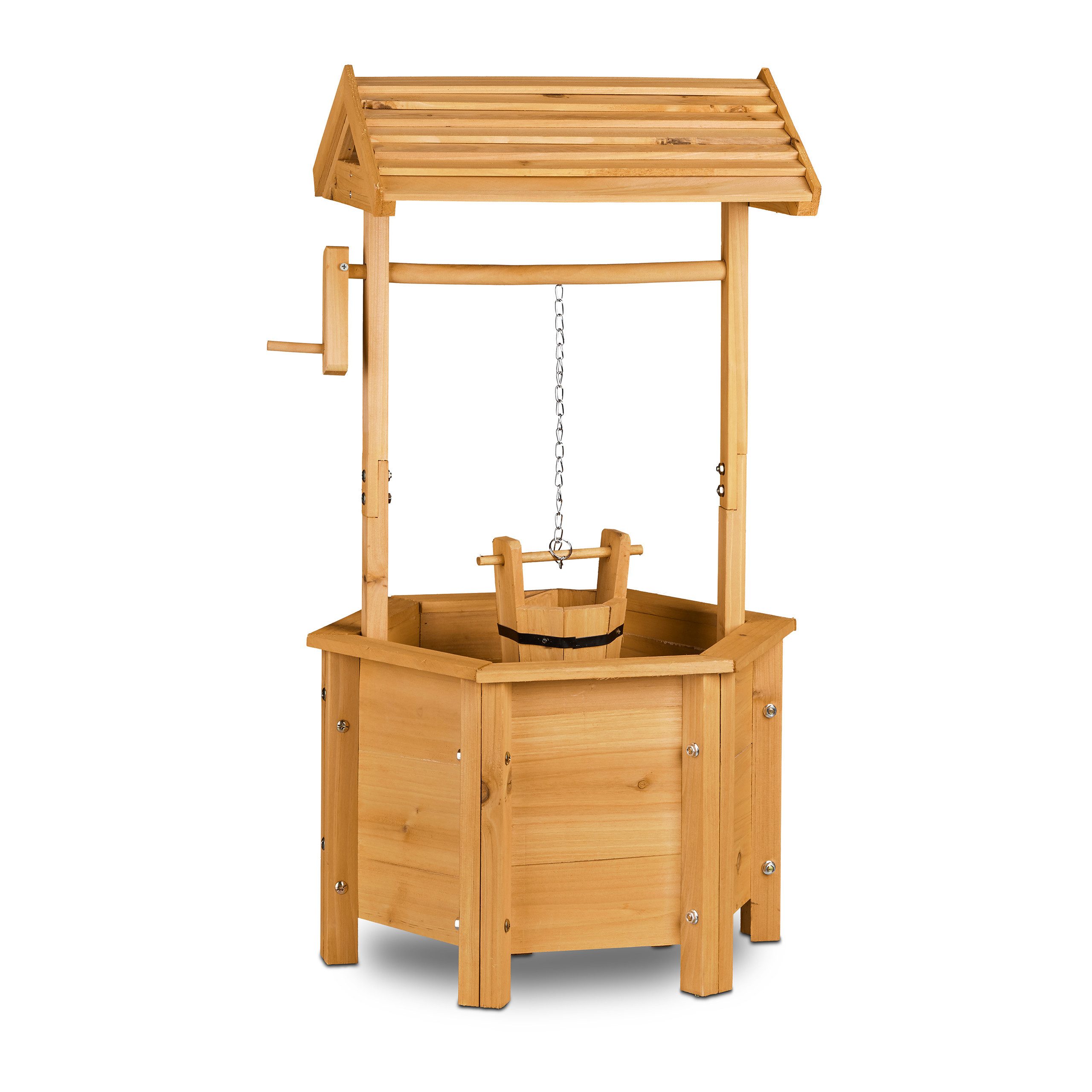 relaxdays Dekofigur Dekobrunnen Garten Holz günstig online kaufen
