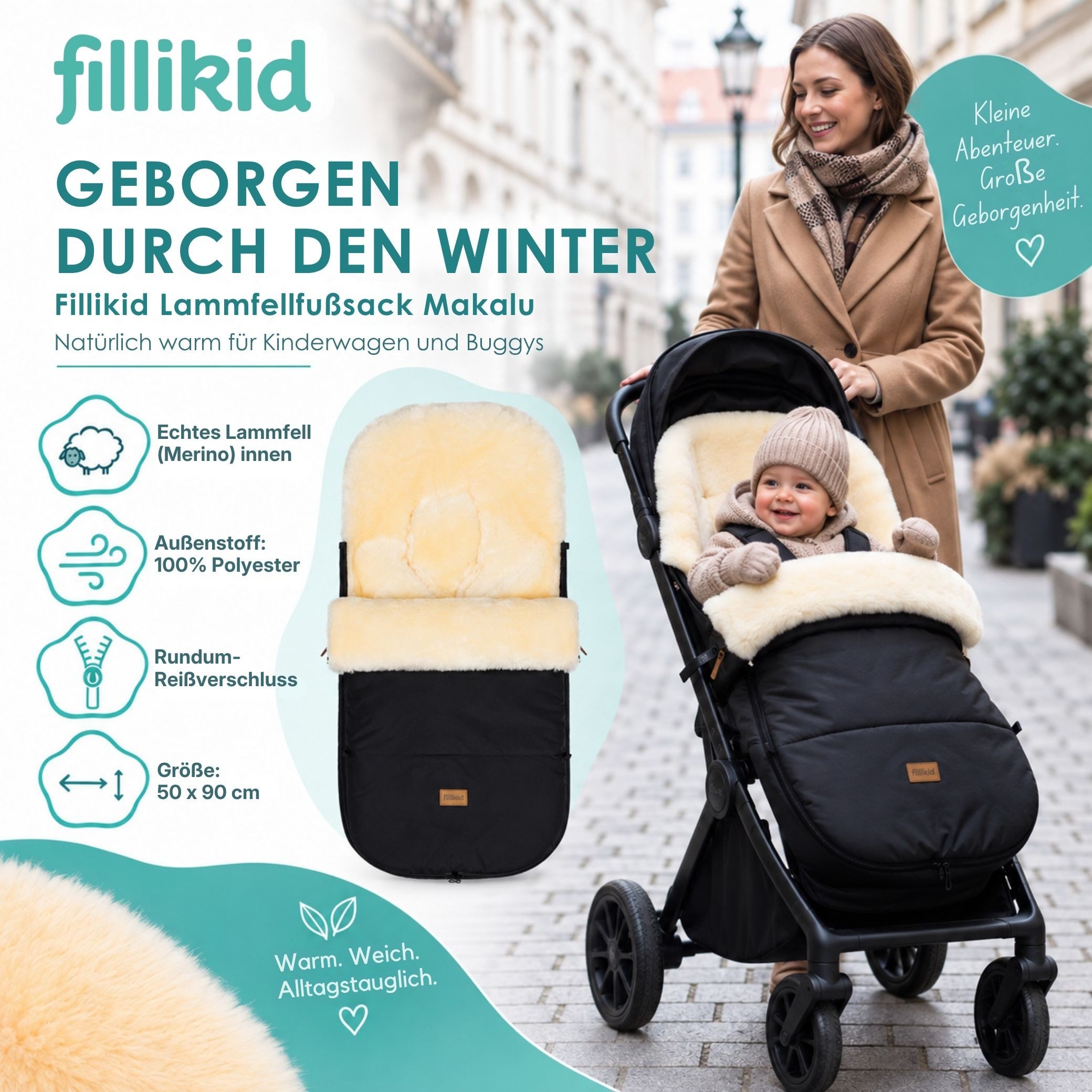 Fillikid Fußsack Winterfußsack Makalu Exklusiv – Bild 2 von 5