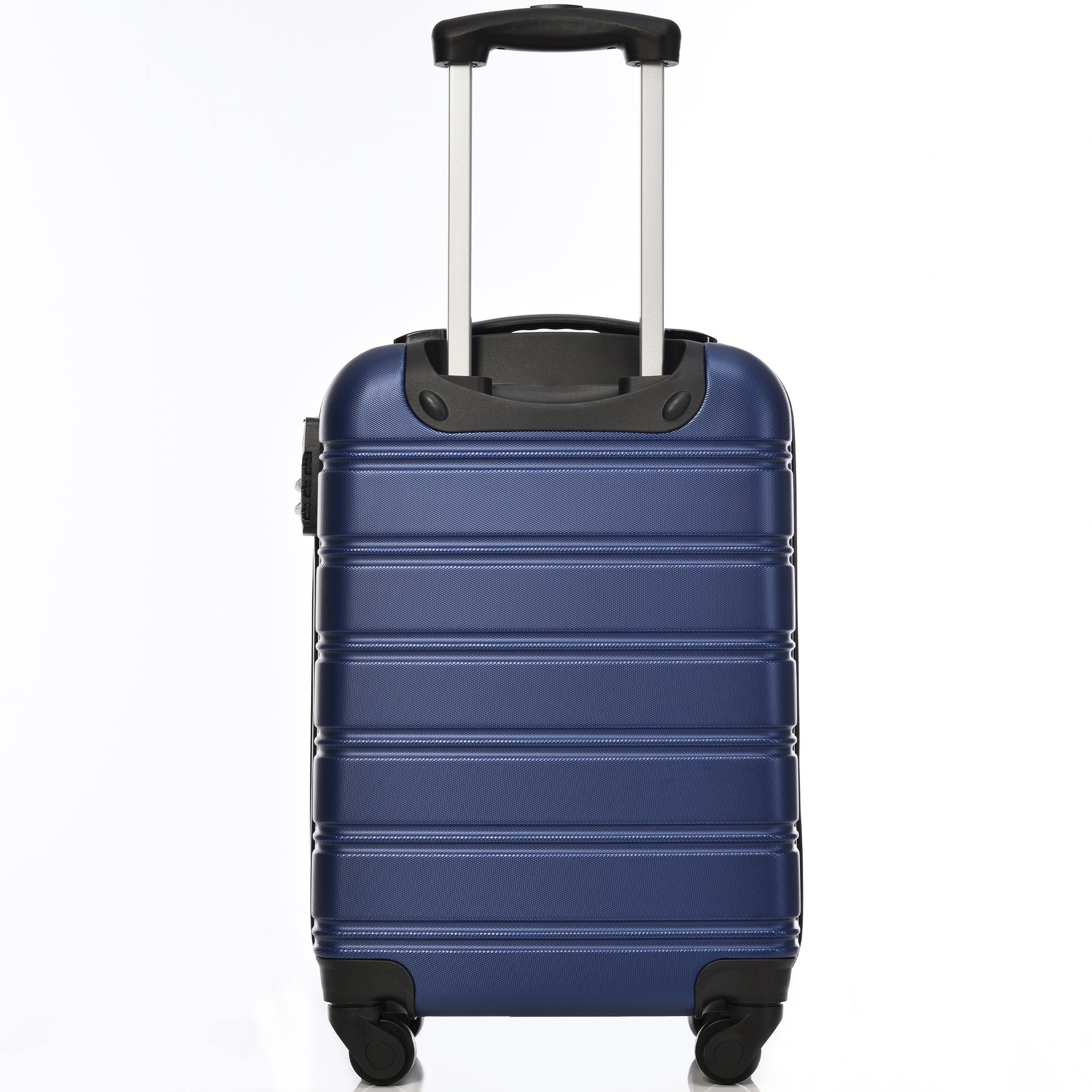 TSA-Schloss, (3 tlg) Ulife Trolleyset Rollen, mit Reisekoffer 4 Blau Rollkoffer Geschäftsreisekoffer