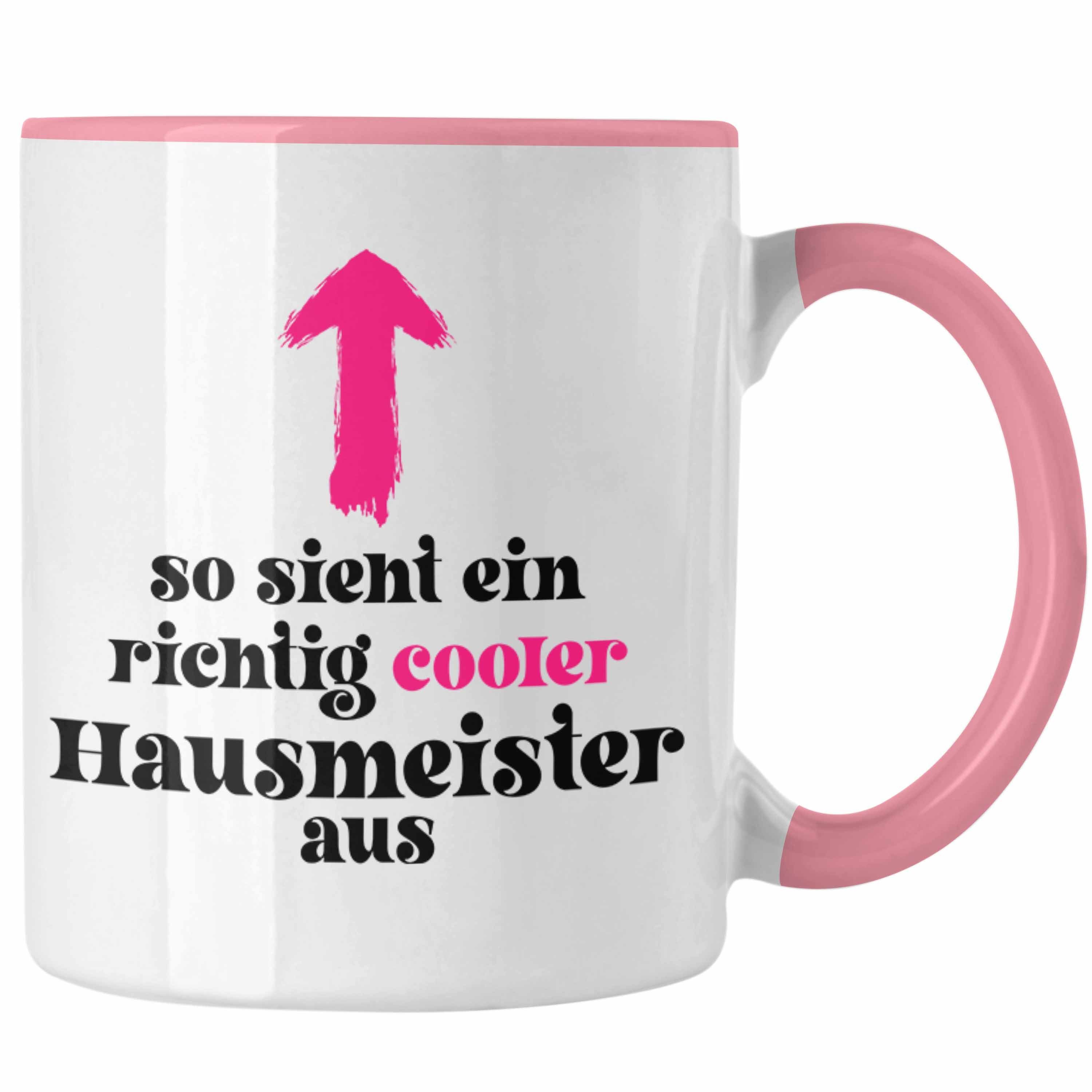 Trendation Tasse Trendation - Geschenke Rosa Tasse Spruch Hausmeister Haustechniker Lustiges Lustig