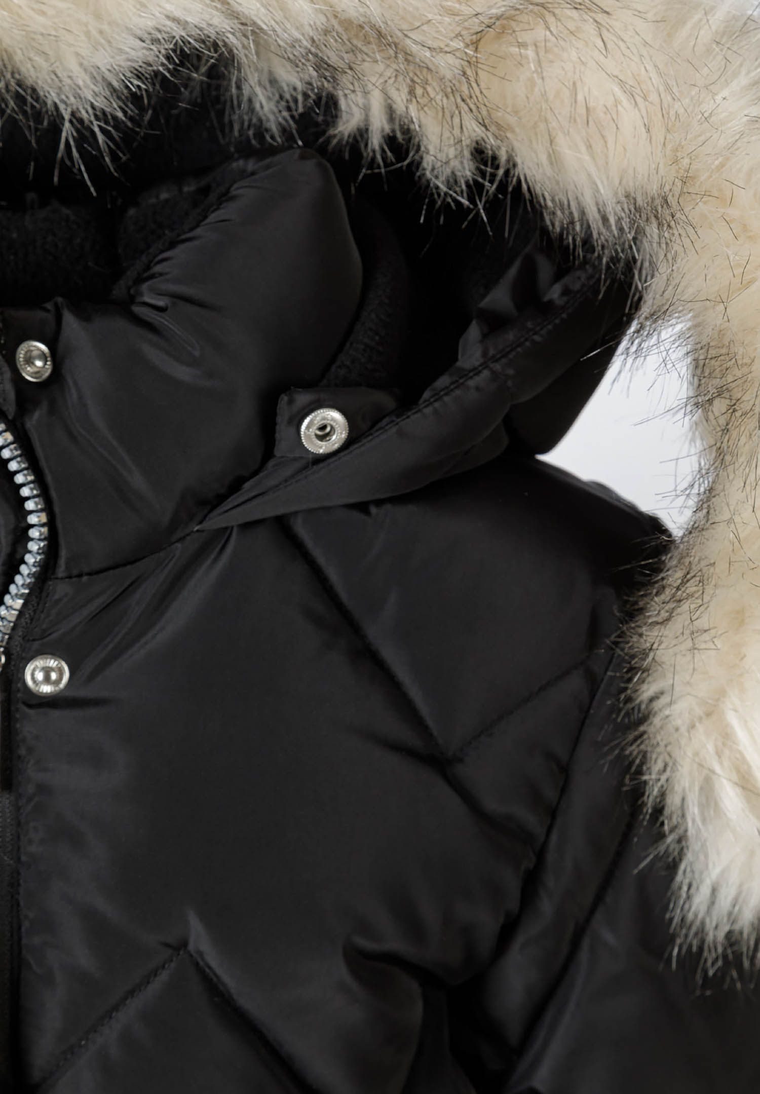 MINOTI Winterjacke Stepp-Winterjacke mit Kunstfell und Tunnelzug in der Taille (2y-14y)