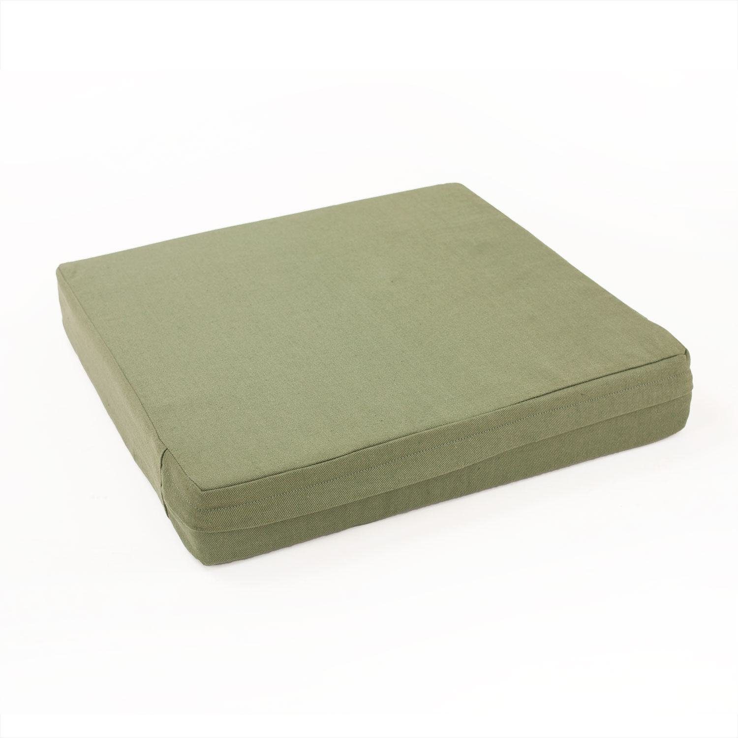 bodhi Напольные подушки MANDIR Kissen, quadratisch olivgrün