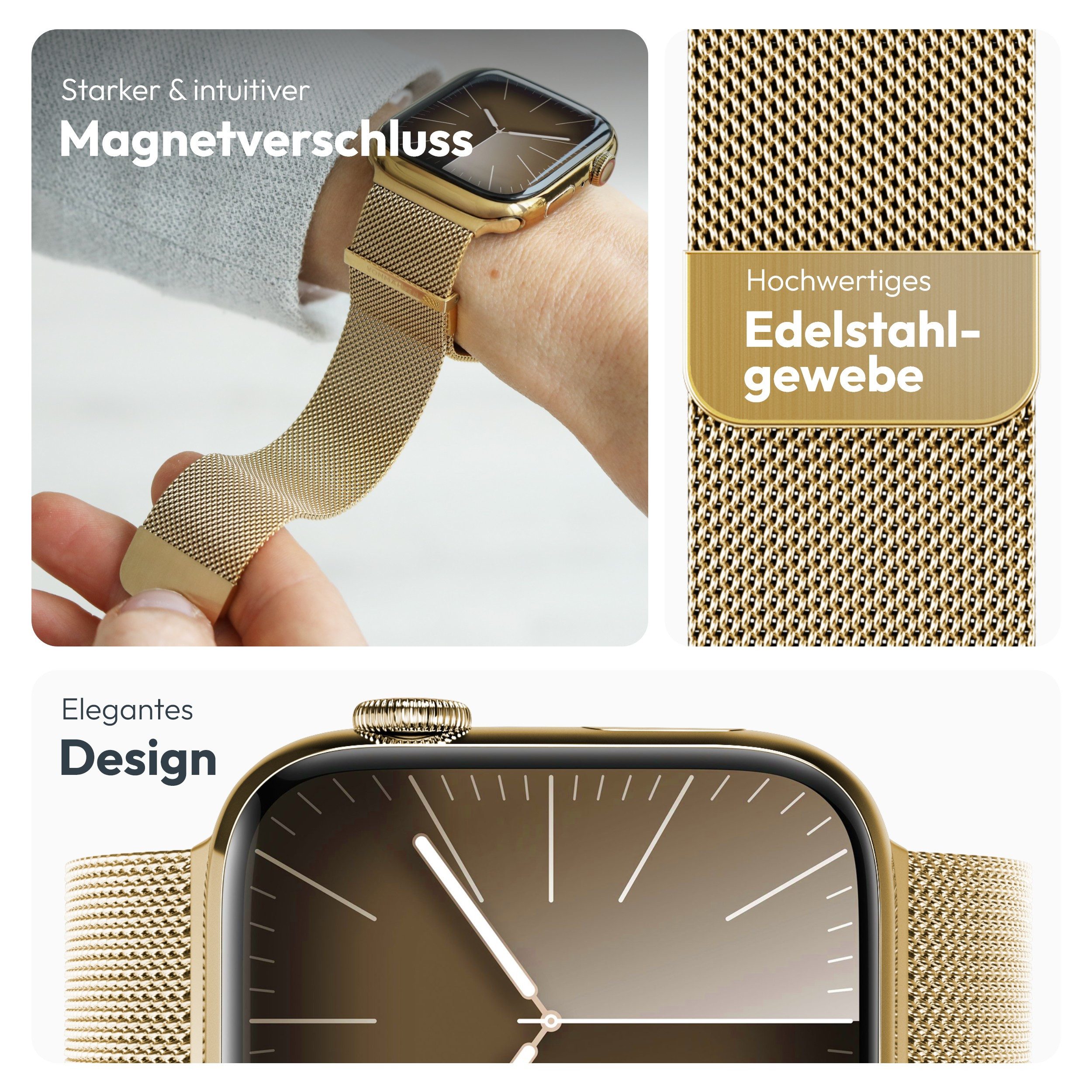 VONMÄHLEN Smartwatch-Armband Milanese Loop 2